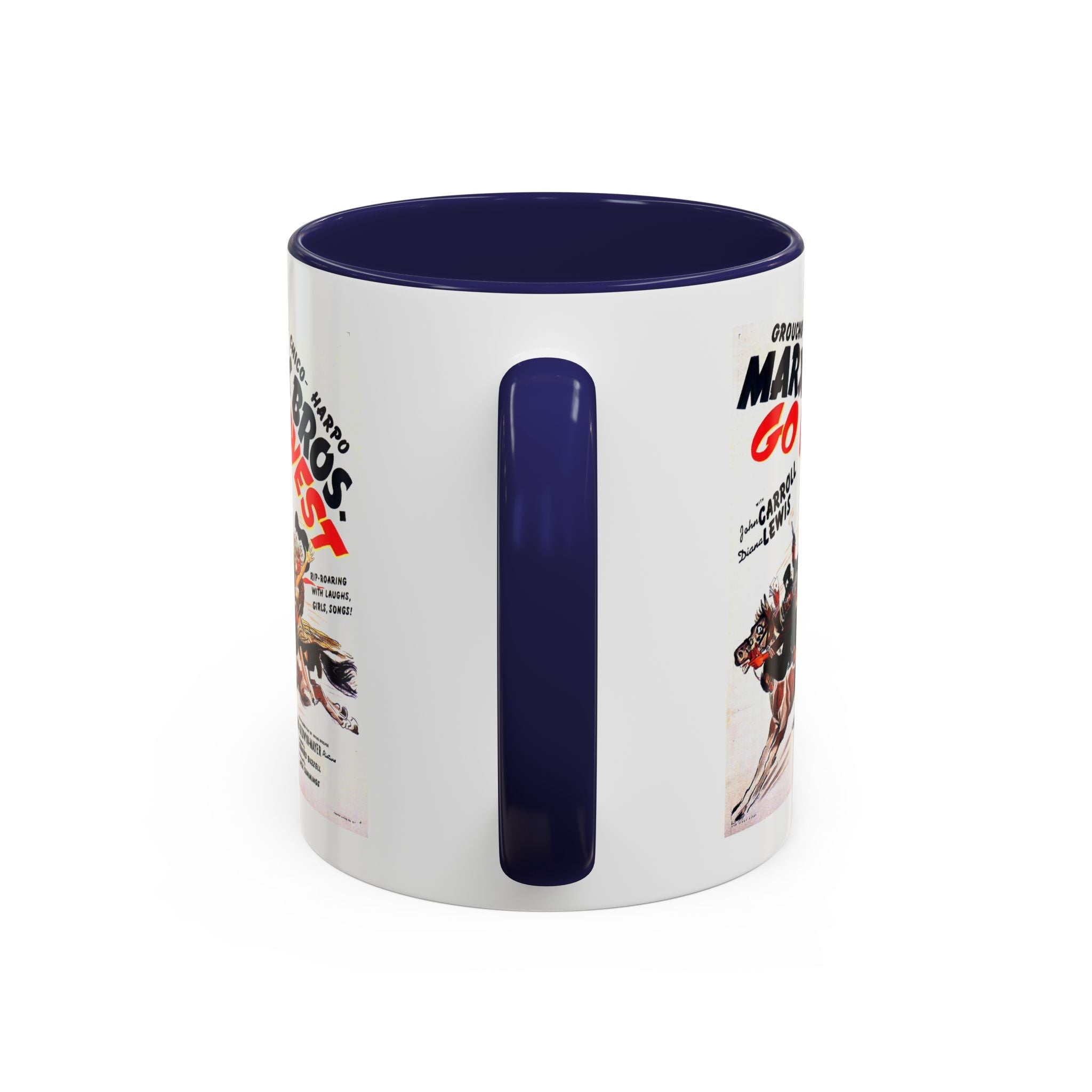 Cult Classic Movie Poster Art Accent Coffee Mug (11, 15oz) - Go West | Marx Brothers 1940 - POPvault