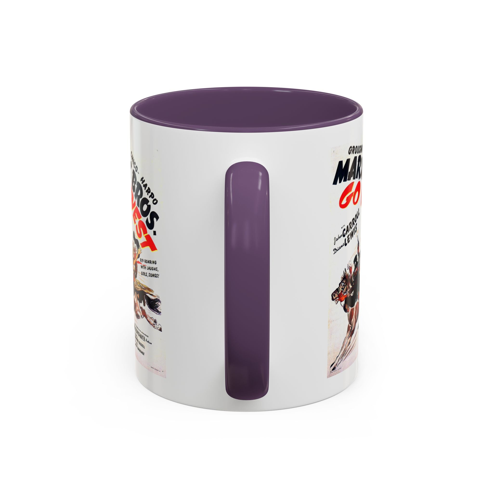 Cult Classic Movie Poster Art Accent Coffee Mug (11, 15oz) - Go West | Marx Brothers 1940 - POPvault