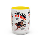 Cult Classic Movie Poster Art Accent Coffee Mug (11, 15oz) - Go West | Marx Brothers 1940 - POPvault