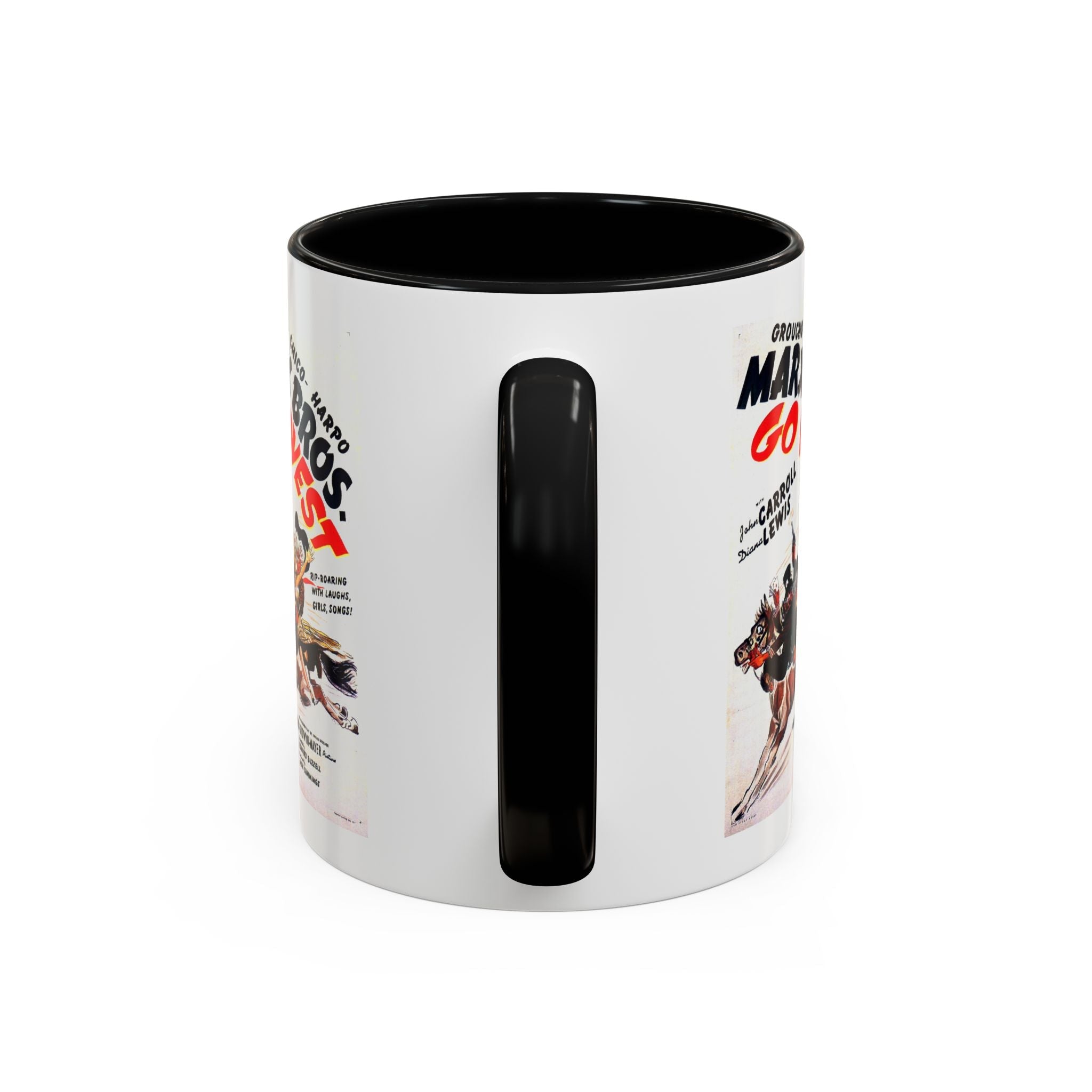 Cult Classic Movie Poster Art Accent Coffee Mug (11, 15oz) - Go West | Marx Brothers 1940 - POPvault