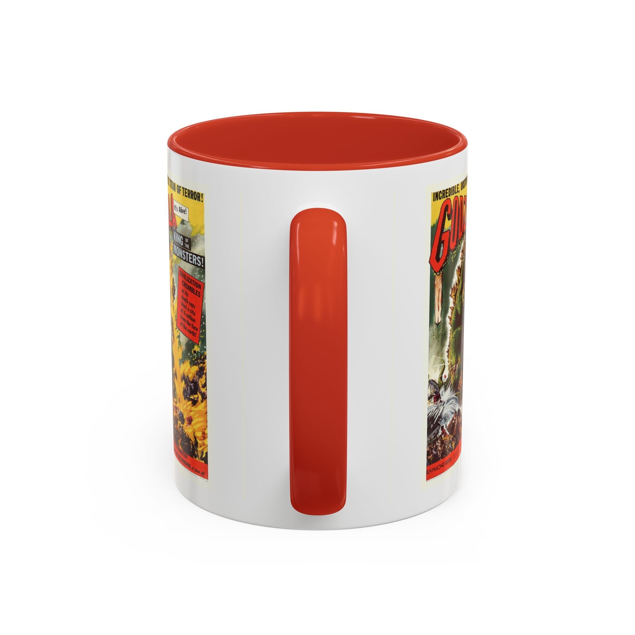 Cult Classic Movie Poster Art Accent Coffee Mug (11, 15oz) - Godzilla King Of The Monsters 1954 - POPvault