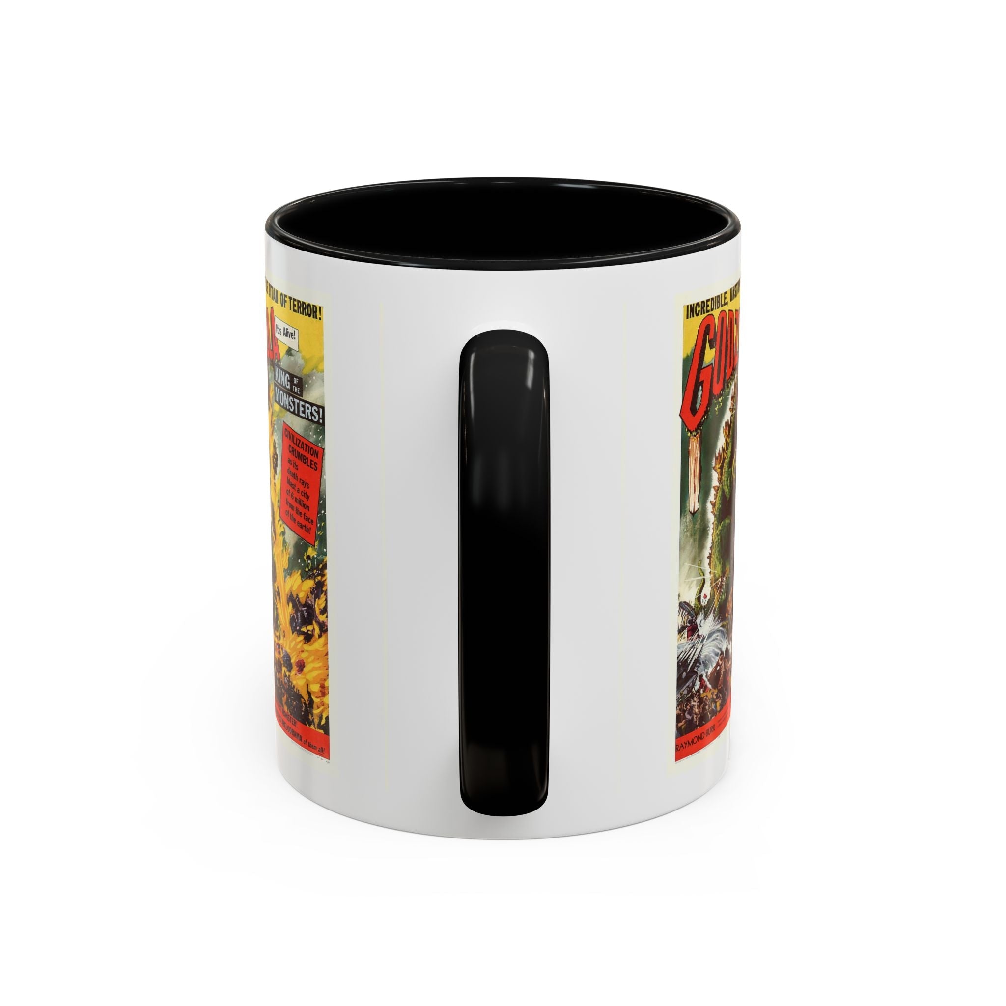 Cult Classic Movie Poster Art Accent Coffee Mug (11, 15oz) - Godzilla King Of The Monsters 1954 - POPvault