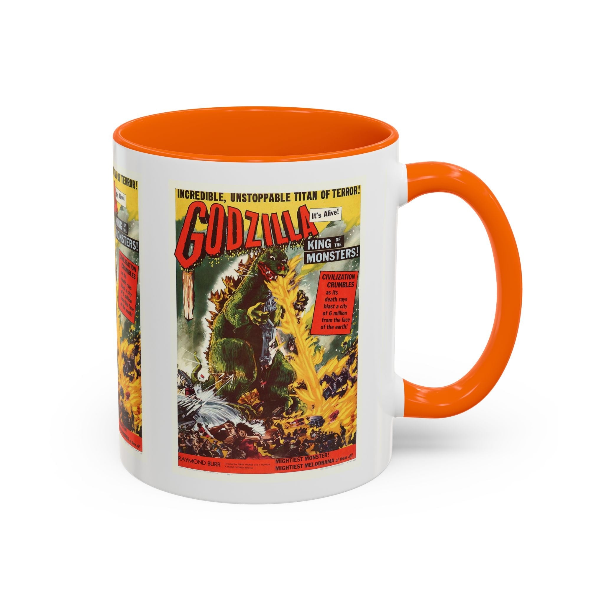 Cult Classic Movie Poster Art Accent Coffee Mug (11, 15oz) - Godzilla King Of The Monsters 1954 - POPvault