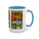 Cult Classic Movie Poster Art Accent Coffee Mug (11, 15oz) - Godzilla's Revenge 1971 | Island Of The Burning Damned 1967 - POPvault