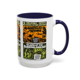 Cult Classic Movie Poster Art Accent Coffee Mug (11, 15oz) - Godzilla's Revenge 1971 | Island Of The Burning Damned 1967 - POPvault