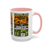 Cult Classic Movie Poster Art Accent Coffee Mug (11, 15oz) - Godzilla's Revenge 1971 | Island Of The Burning Damned 1967 - POPvault