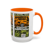 Cult Classic Movie Poster Art Accent Coffee Mug (11, 15oz) - Godzilla's Revenge 1971 | Island Of The Burning Damned 1967 - POPvault