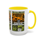 Cult Classic Movie Poster Art Accent Coffee Mug (11, 15oz) - Godzilla's Revenge 1971 | Island Of The Burning Damned 1967 - POPvault