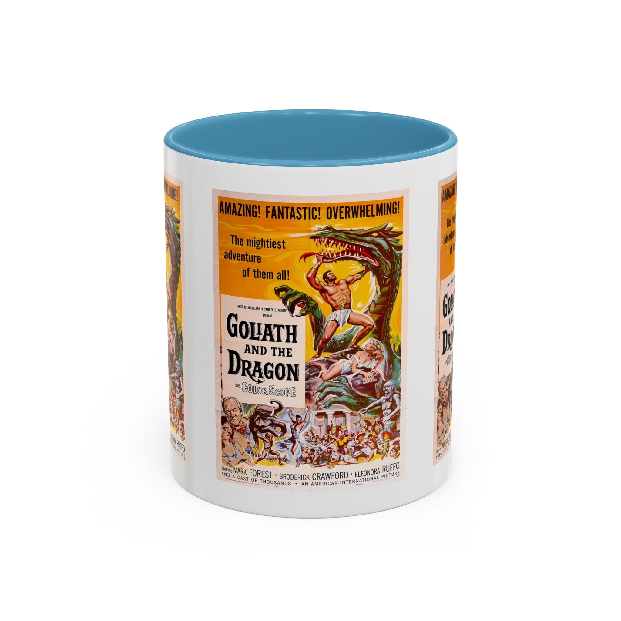 Cult Classic Movie Poster Art Accent Coffee Mug (11, 15oz) - Goliath And The Dragon 1960 - POPvault