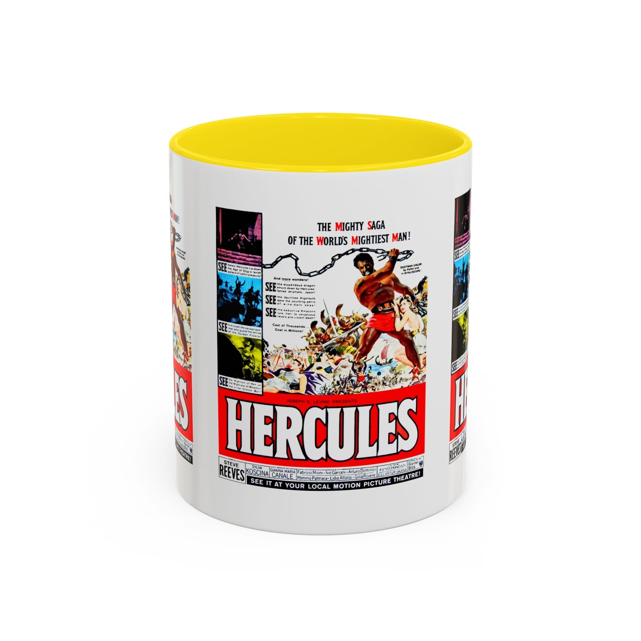 Cult Classic Movie Poster Art Accent Coffee Mug (11, 15oz) - Hercules 1958 - POPvault