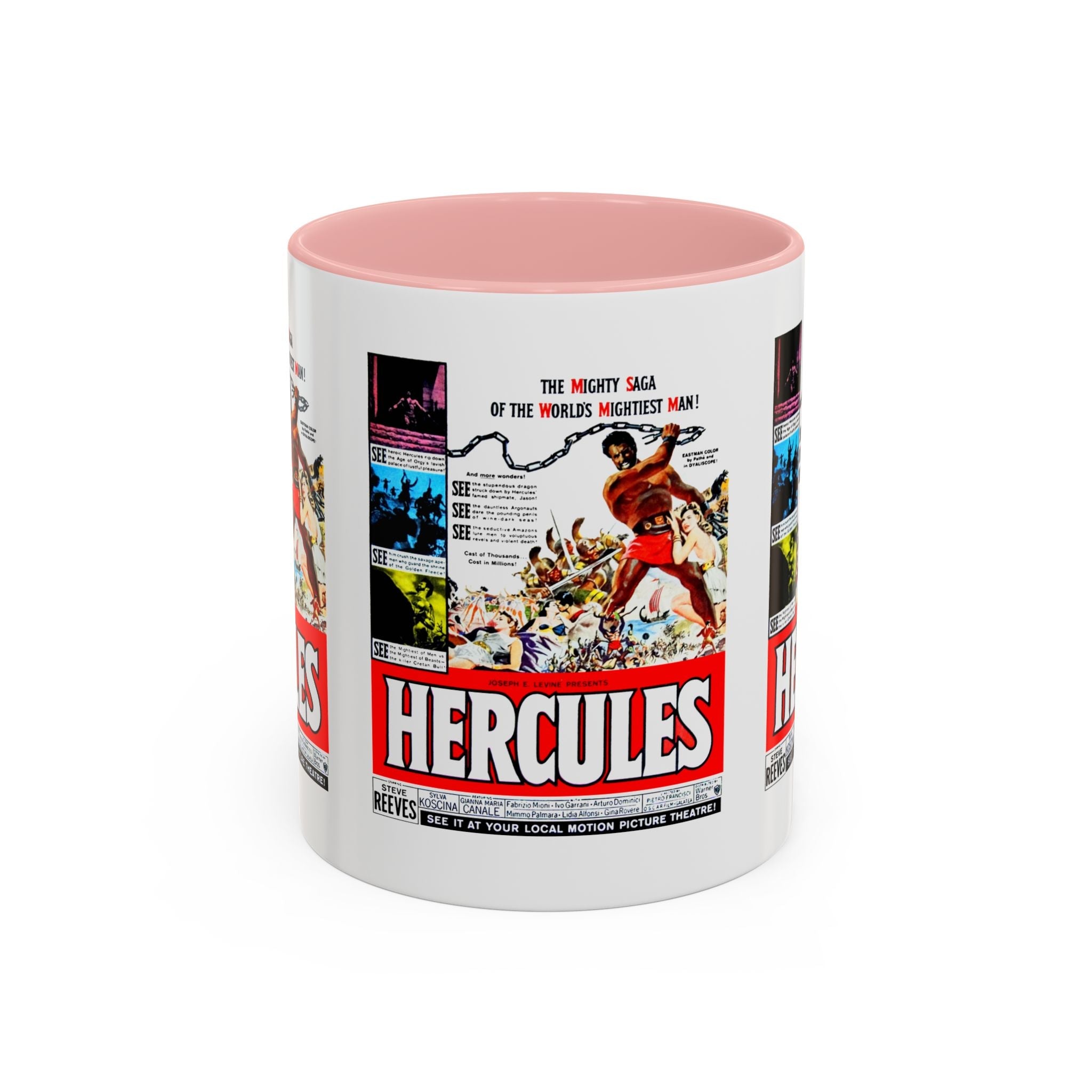 Cult Classic Movie Poster Art Accent Coffee Mug (11, 15oz) - Hercules 1958 - POPvault