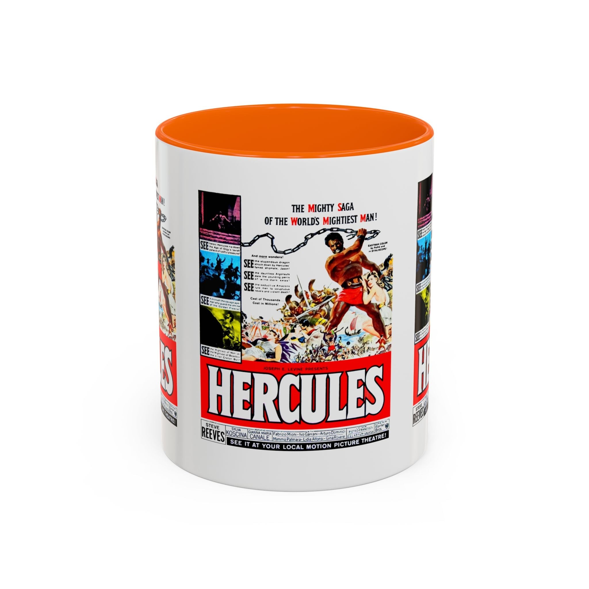Cult Classic Movie Poster Art Accent Coffee Mug (11, 15oz) - Hercules 1958 - POPvault
