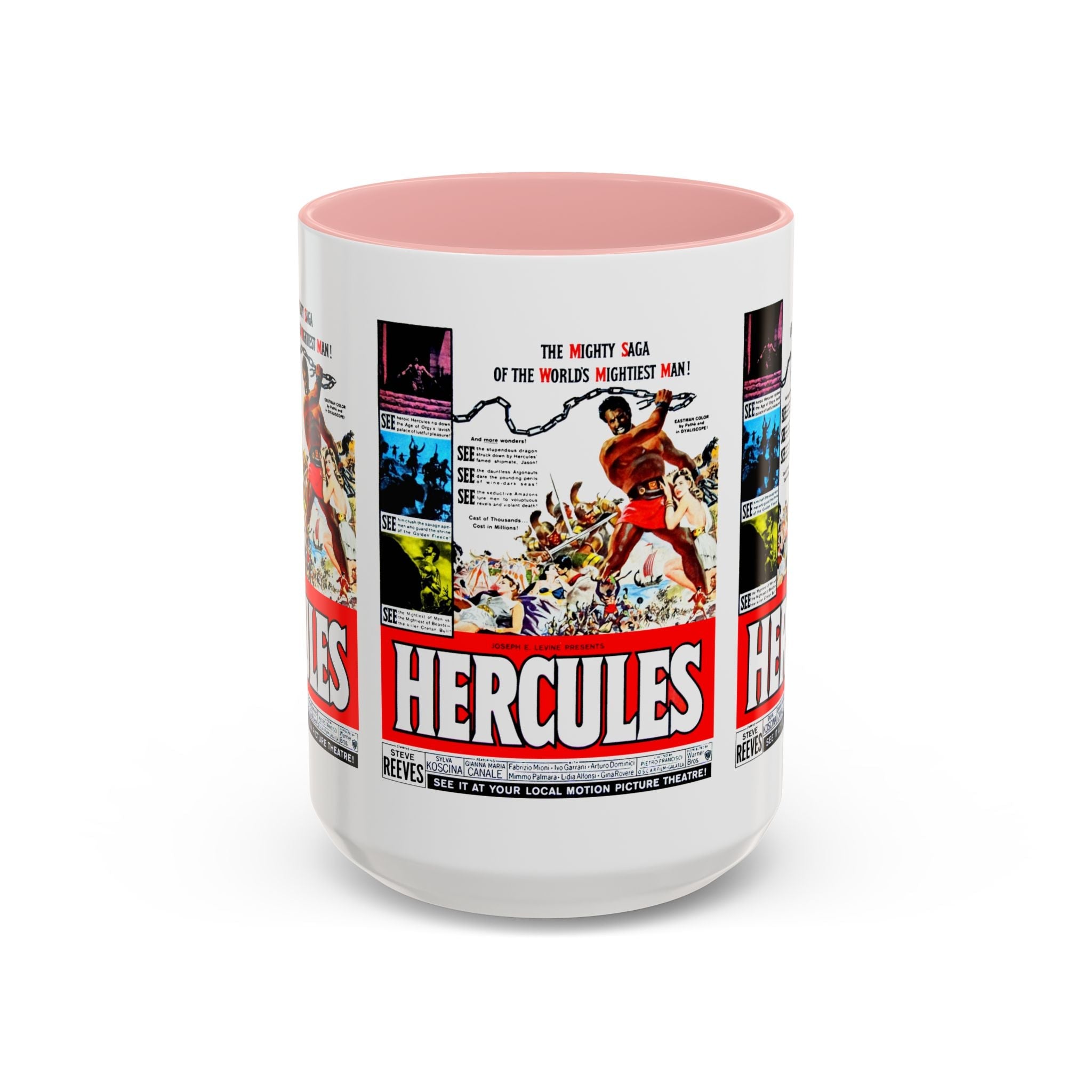 Cult Classic Movie Poster Art Accent Coffee Mug (11, 15oz) - Hercules 1958 - POPvault
