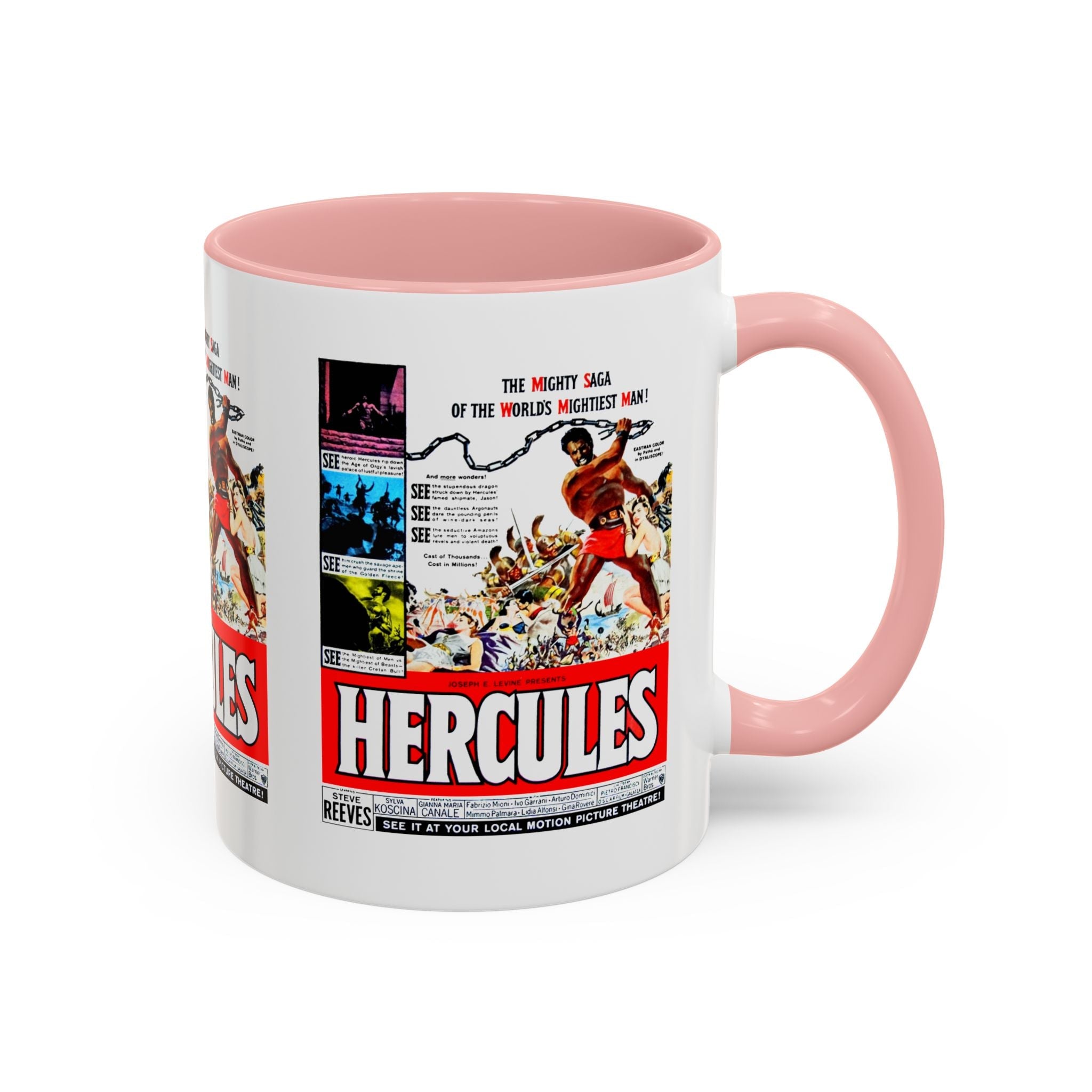 Cult Classic Movie Poster Art Accent Coffee Mug (11, 15oz) - Hercules 1958 - POPvault