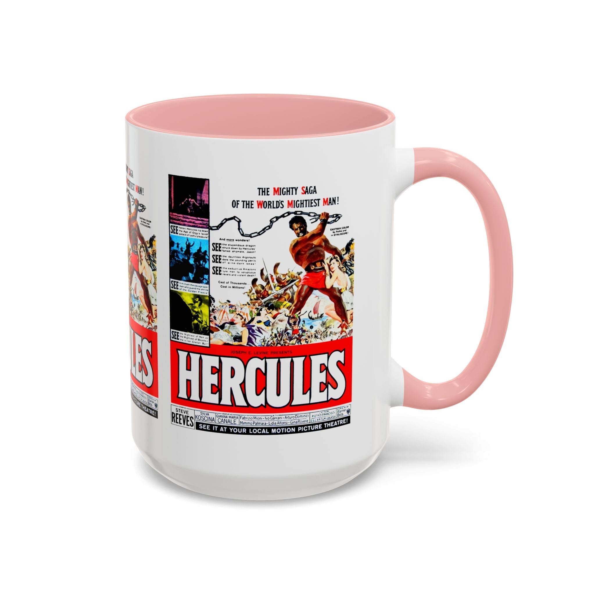 Cult Classic Movie Poster Art Accent Coffee Mug (11, 15oz) - Hercules 1958 - POPvault