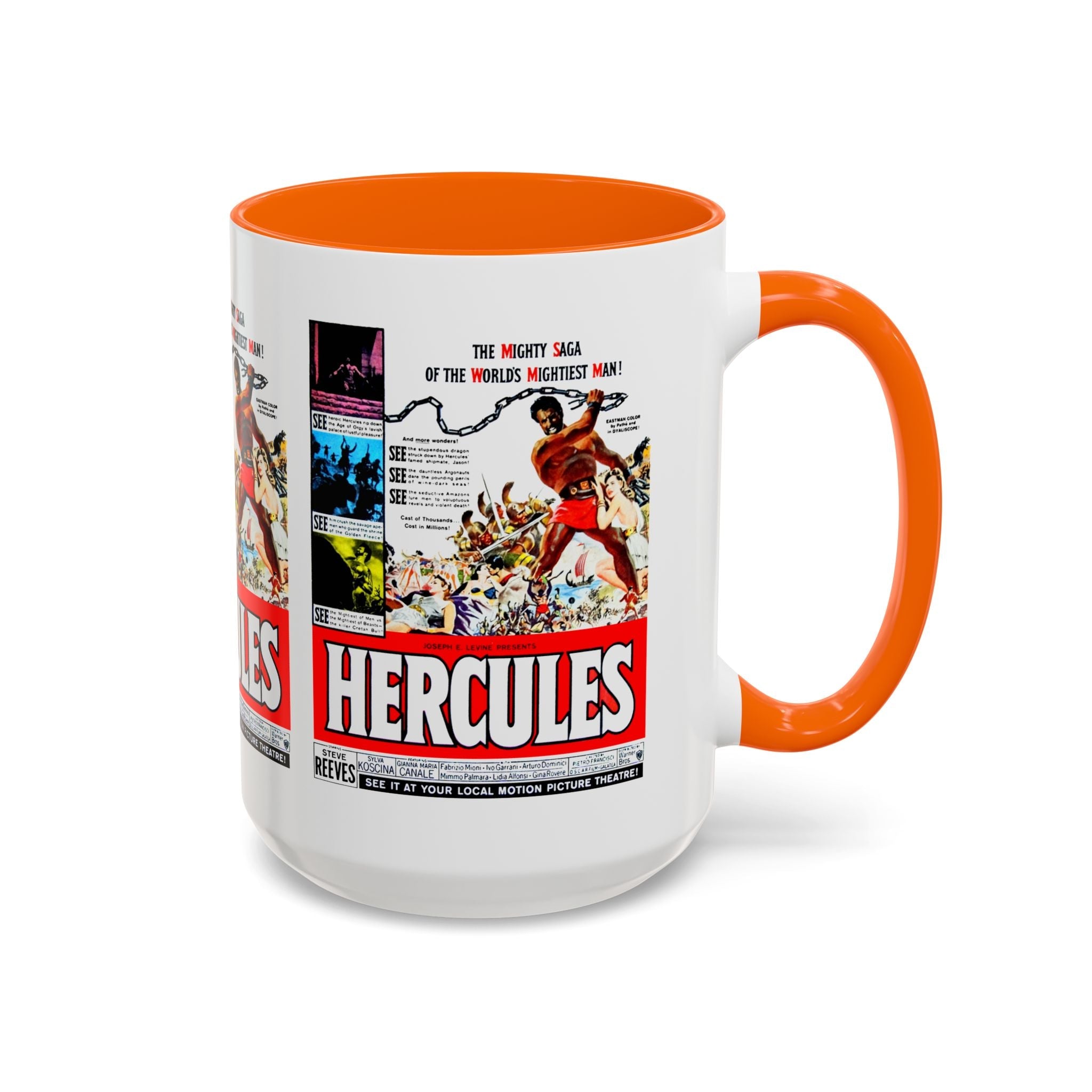 Cult Classic Movie Poster Art Accent Coffee Mug (11, 15oz) - Hercules 1958 - POPvault