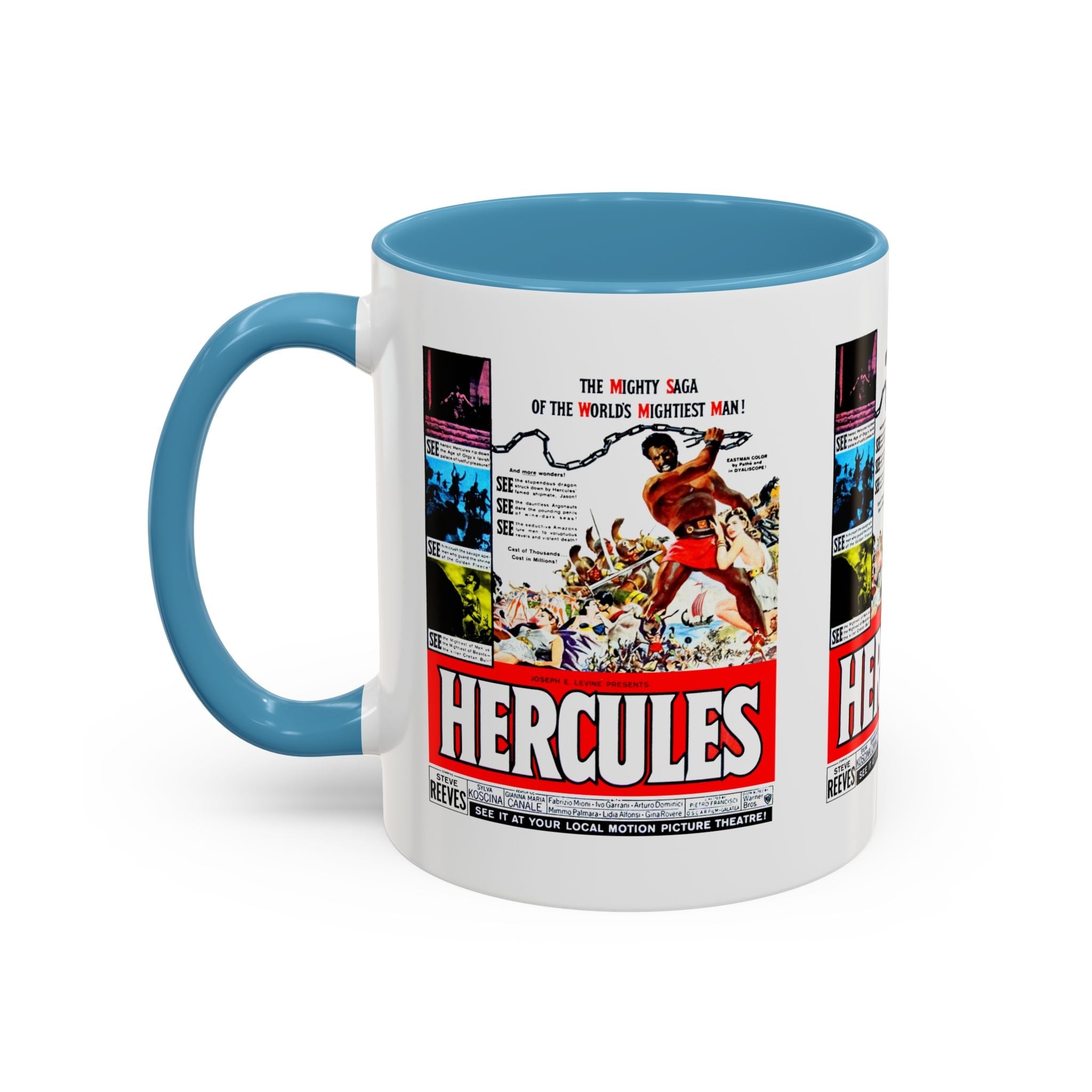 Cult Classic Movie Poster Art Accent Coffee Mug (11, 15oz) - Hercules 1958 - POPvault