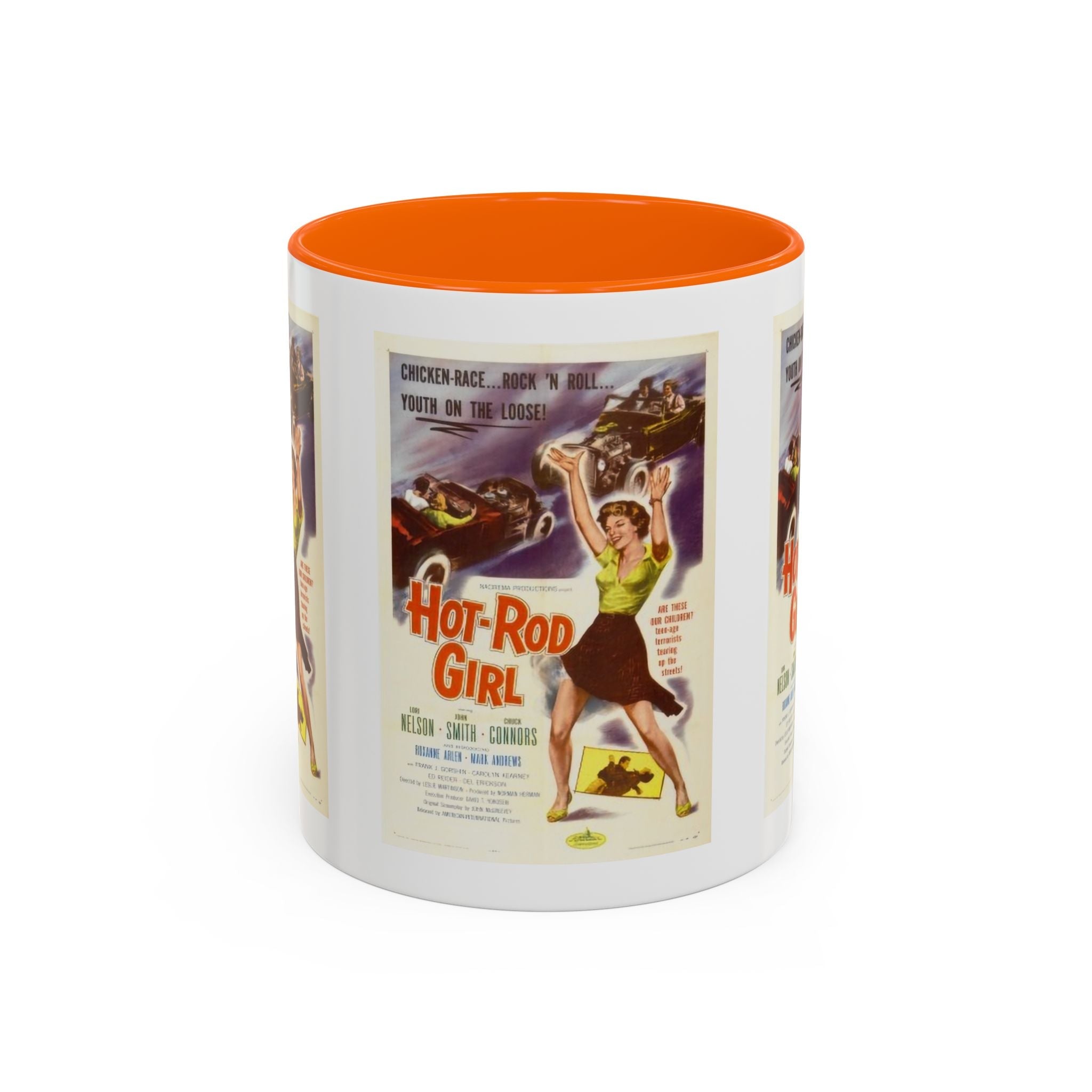 Cult Classic Movie Poster Art Accent Coffee Mug (11, 15oz) - Hot - Rod Girl 1956 - POPvault