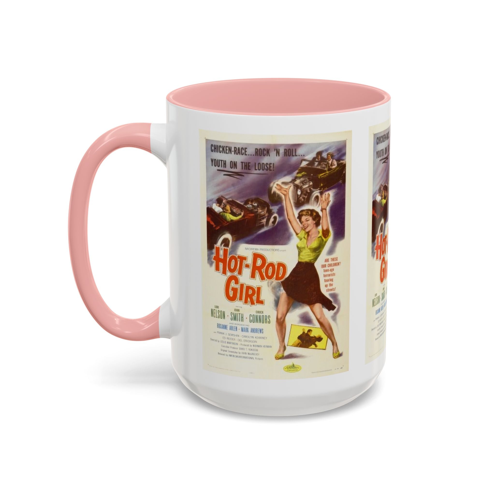 Cult Classic Movie Poster Art Accent Coffee Mug (11, 15oz) - Hot - Rod Girl 1956 - POPvault