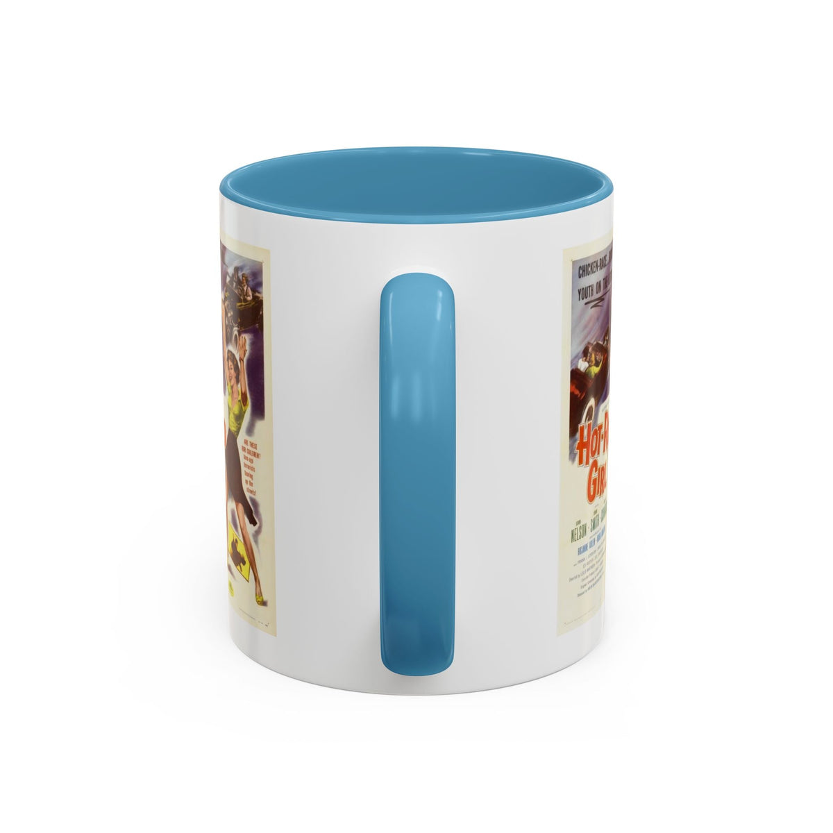 Cult Classic Movie Poster Art Accent Coffee Mug (11, 15oz) - Hot-Rod Girl 1956 - Mug