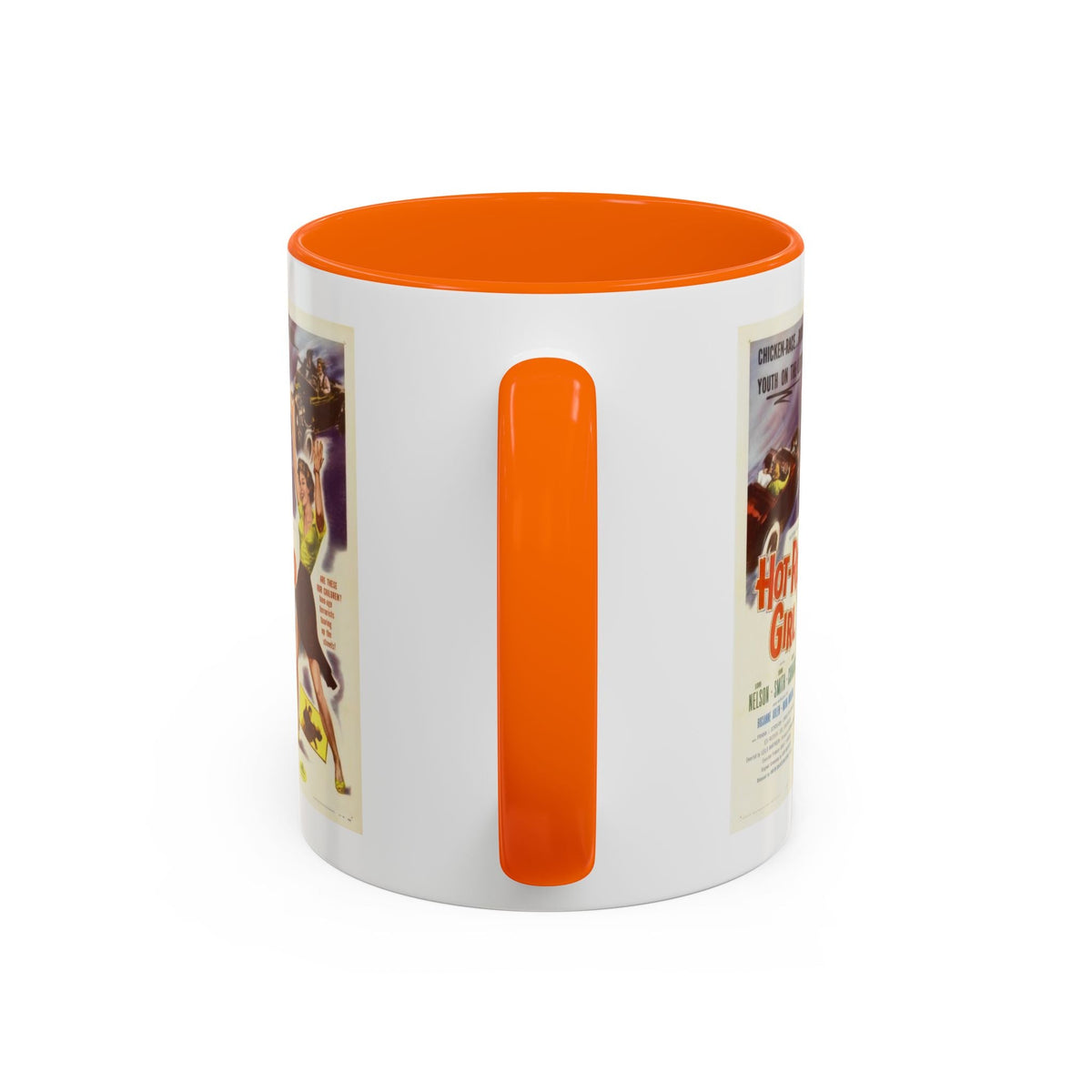 Cult Classic Movie Poster Art Accent Coffee Mug (11, 15oz) - Hot-Rod Girl 1956 - Mug