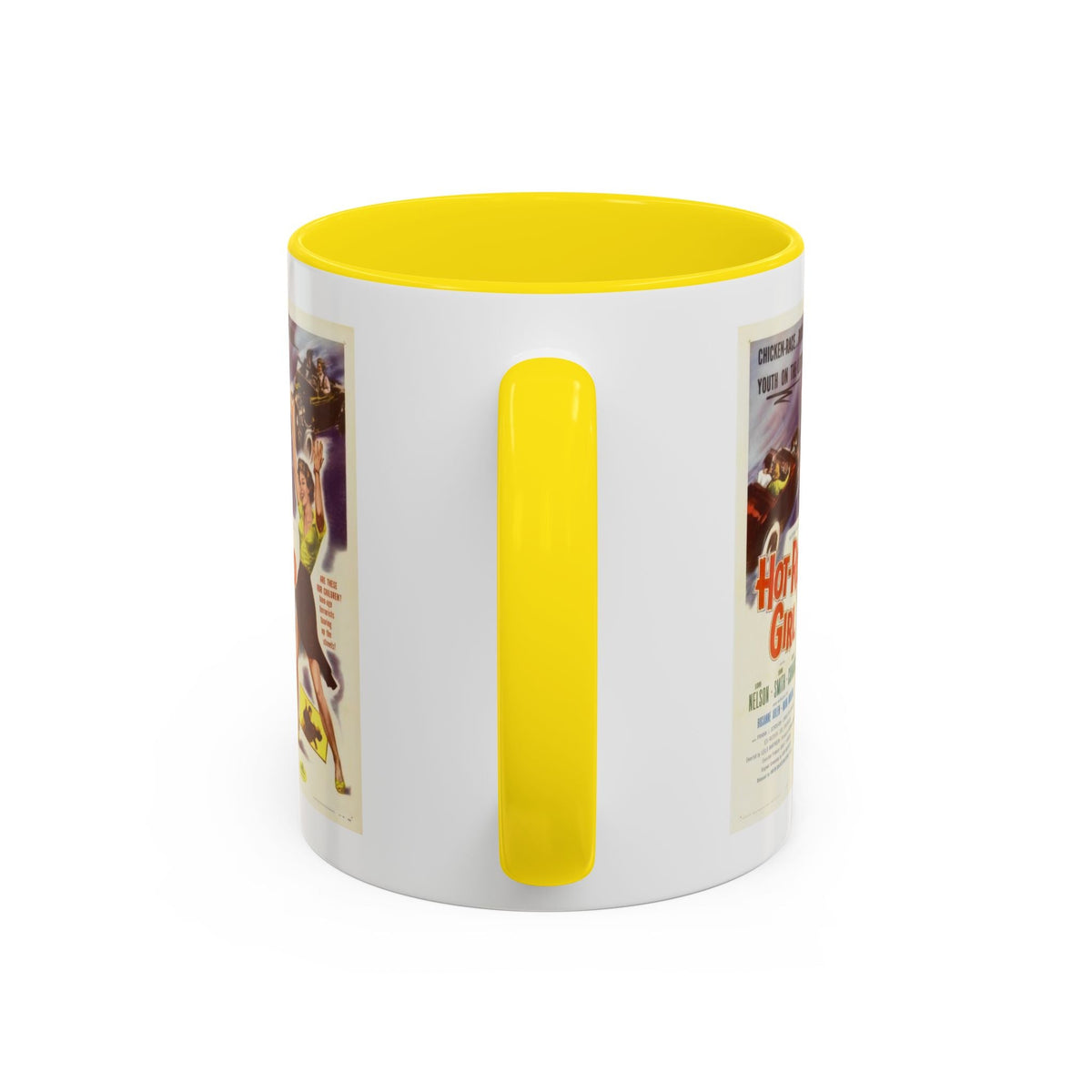 Cult Classic Movie Poster Art Accent Coffee Mug (11, 15oz) - Hot-Rod Girl 1956 - Mug