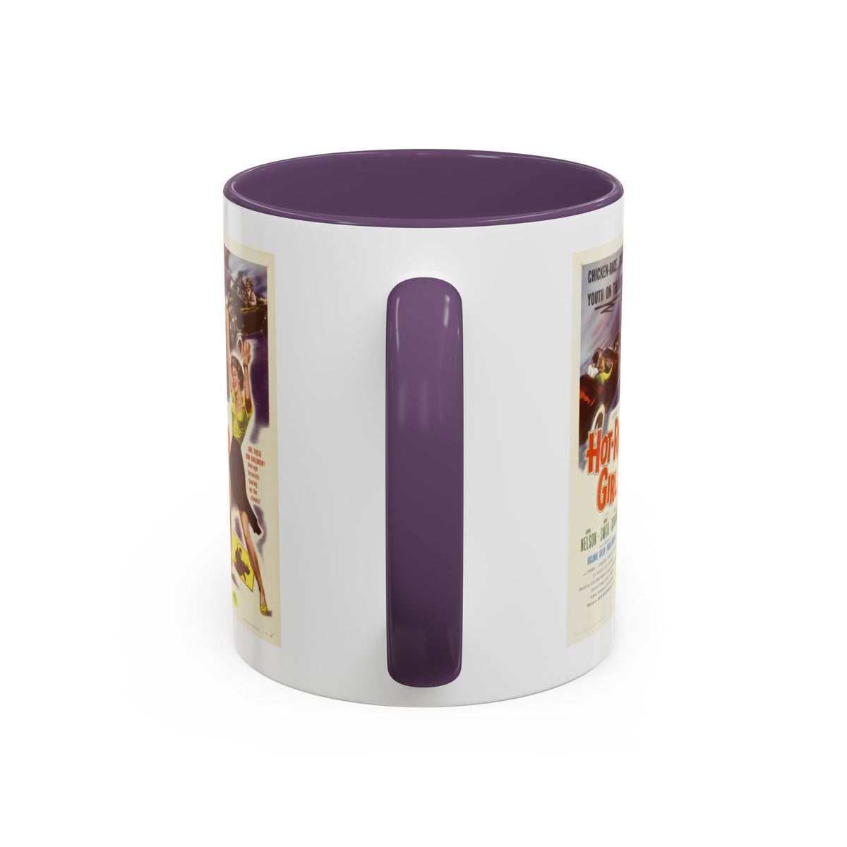 Cult Classic Movie Poster Art Accent Coffee Mug (11, 15oz) - Hot-Rod Girl 1956 - Mug