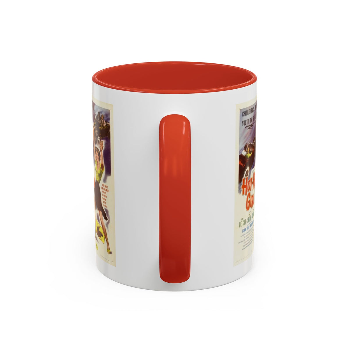 Cult Classic Movie Poster Art Accent Coffee Mug (11, 15oz) - Hot-Rod Girl 1956 - Mug