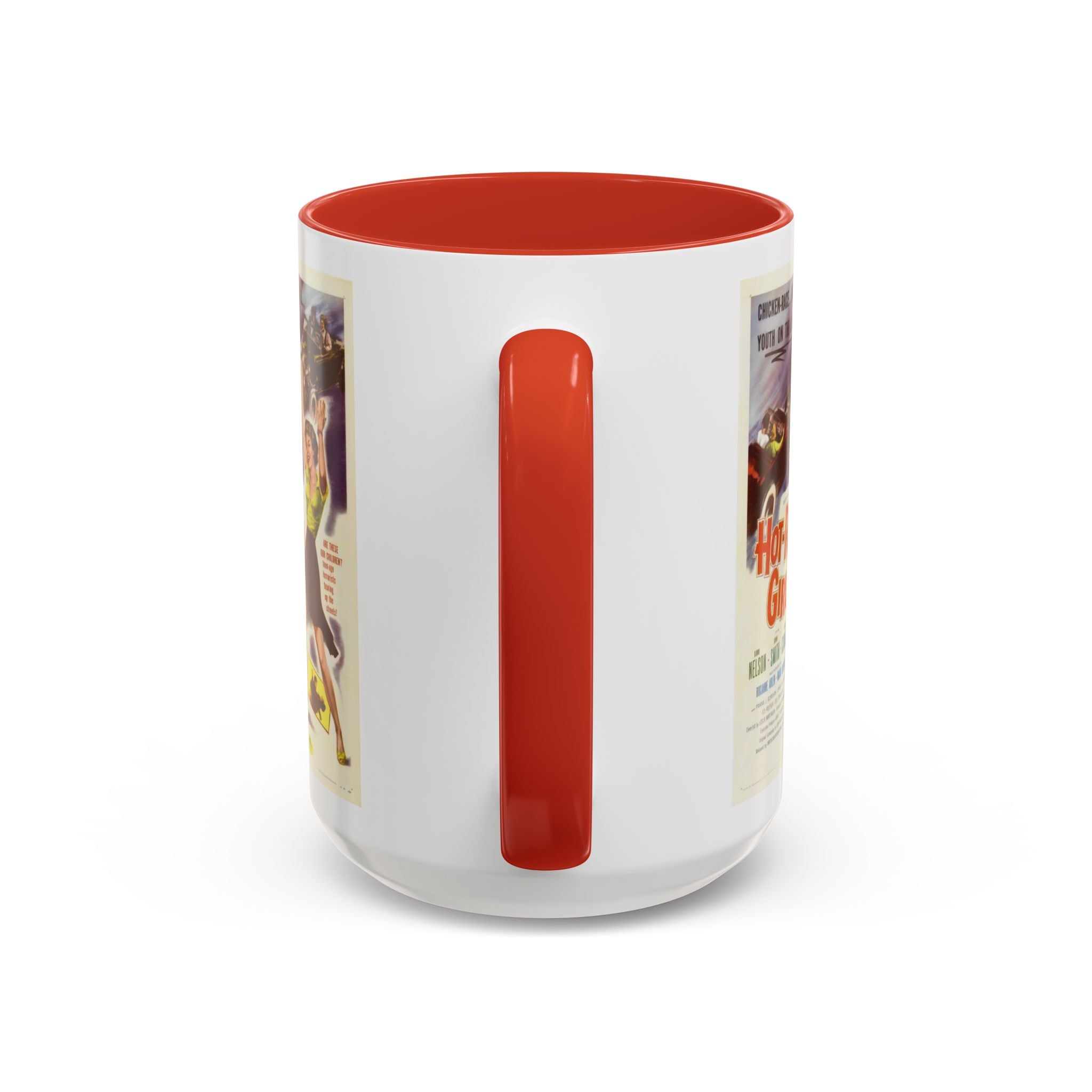 Cult Classic Movie Poster Art Accent Coffee Mug (11, 15oz) - Hot - Rod Girl 1956 - POPvault