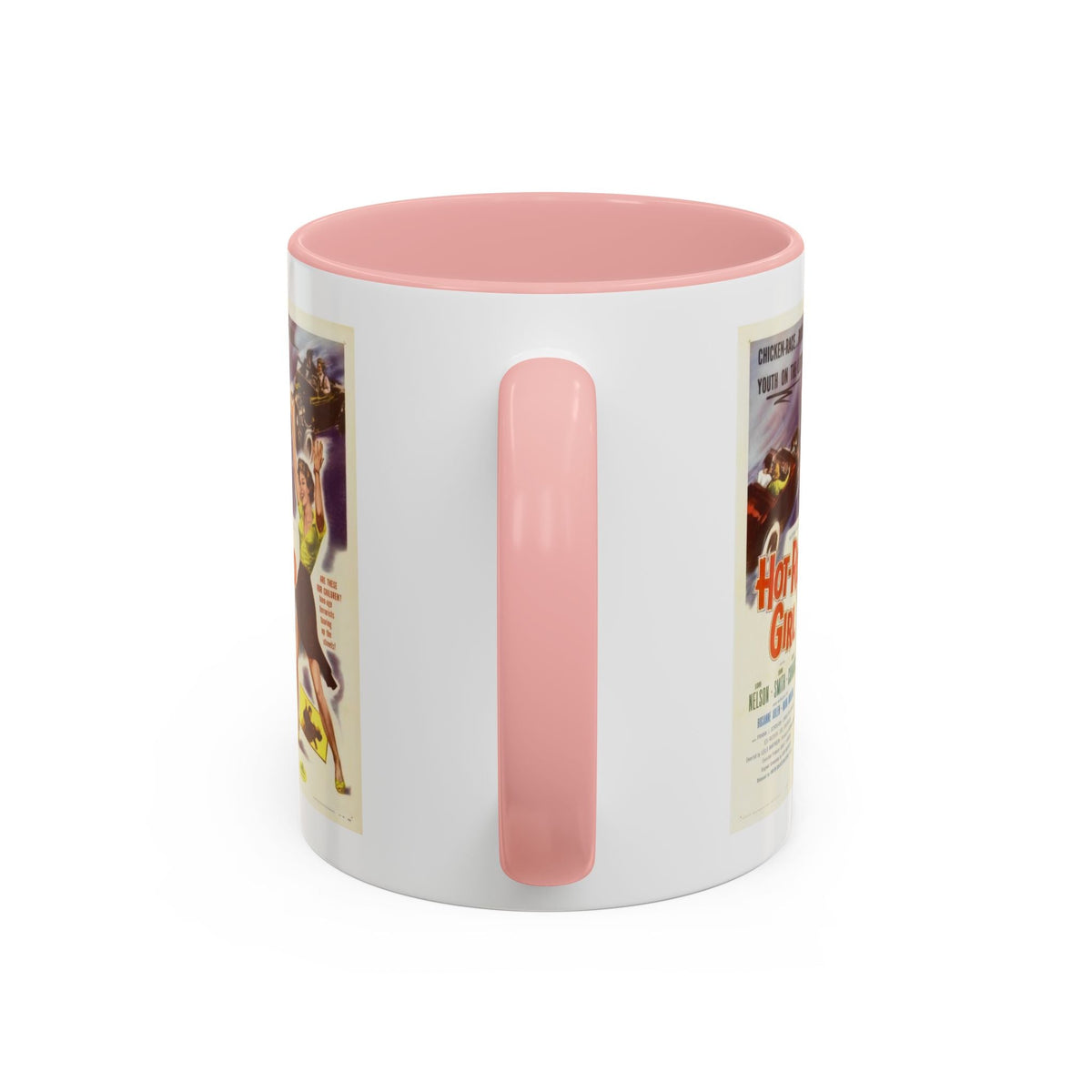 Cult Classic Movie Poster Art Accent Coffee Mug (11, 15oz) - Hot-Rod Girl 1956 - Mug