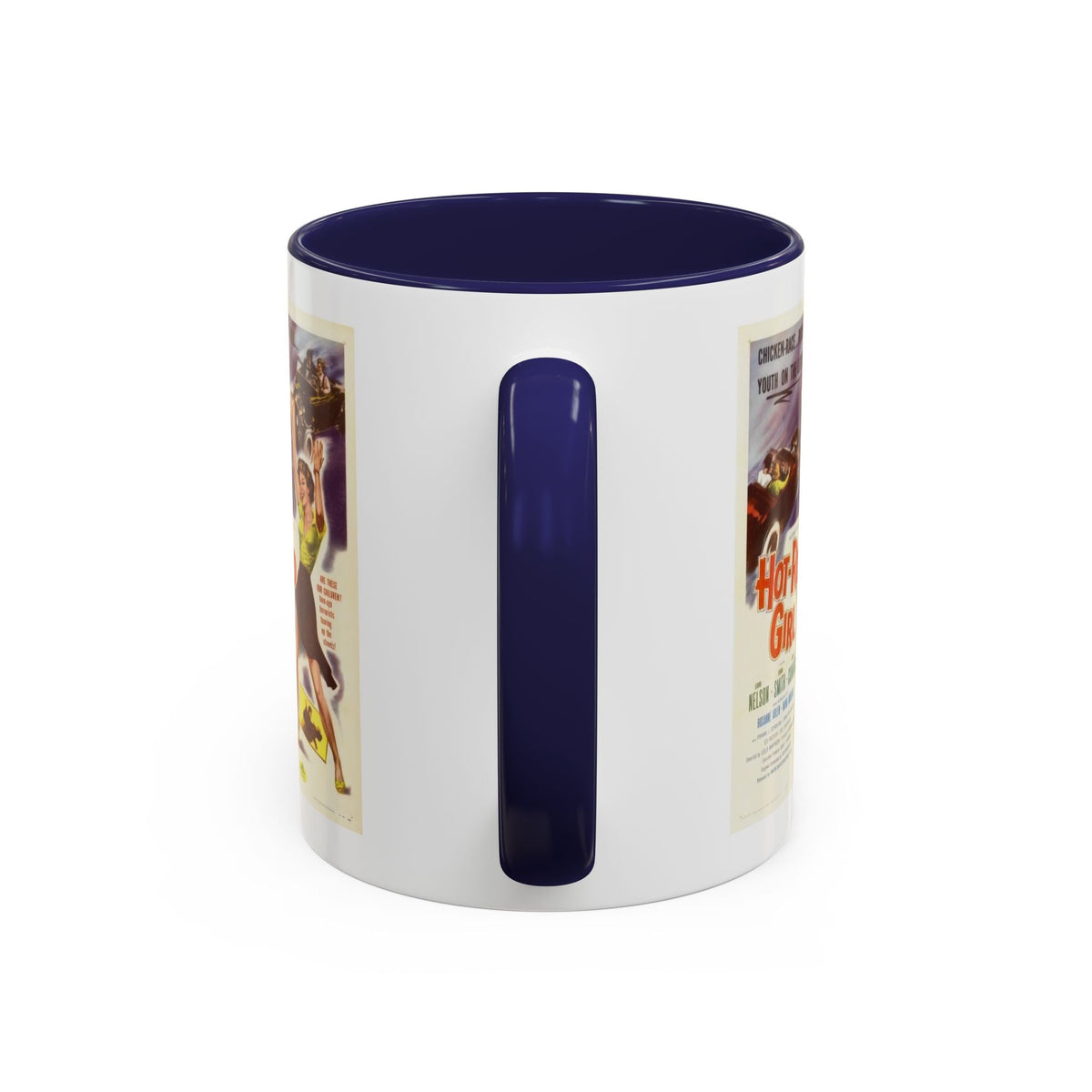 Cult Classic Movie Poster Art Accent Coffee Mug (11, 15oz) - Hot-Rod Girl 1956 - Mug