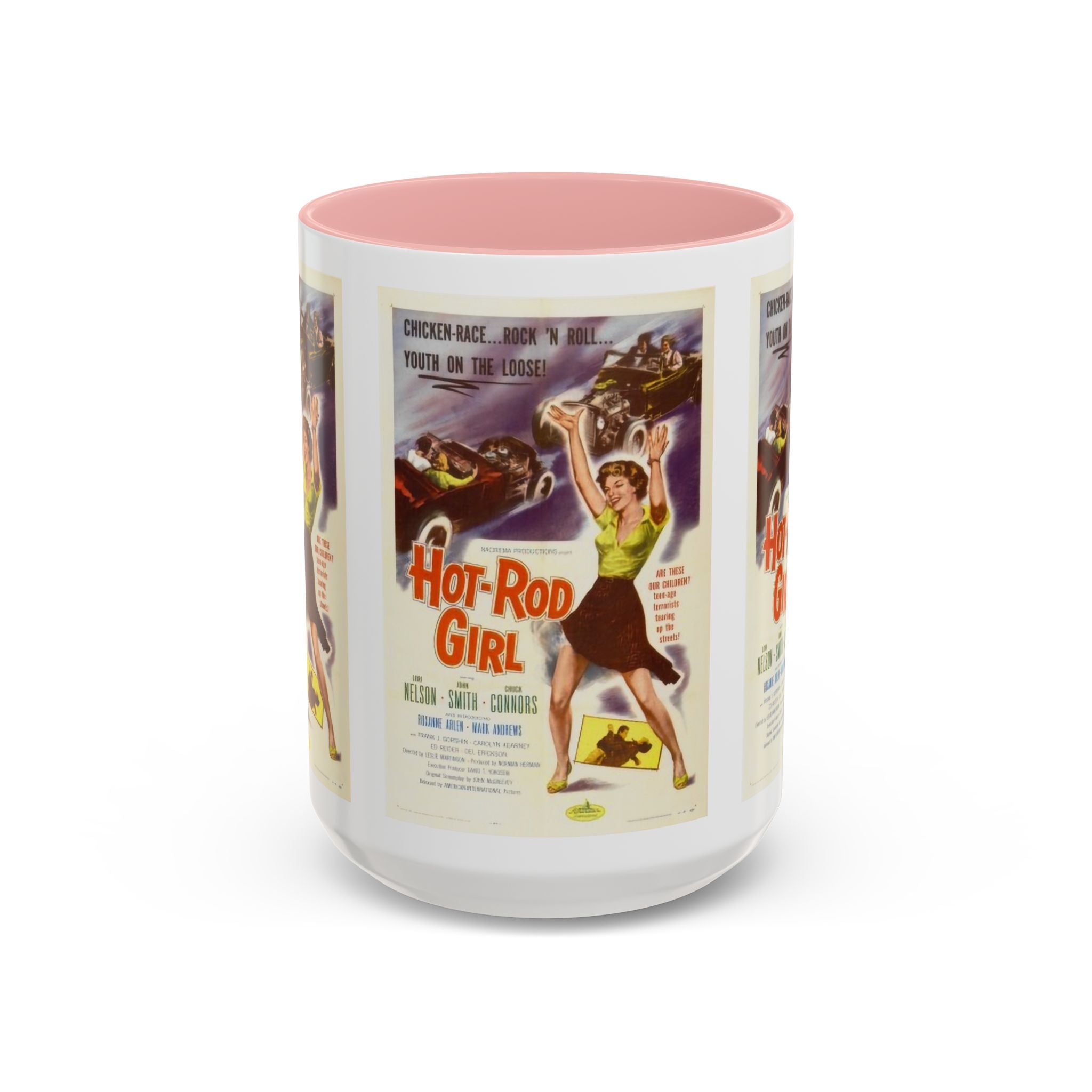 Cult Classic Movie Poster Art Accent Coffee Mug (11, 15oz) - Hot - Rod Girl 1956 - POPvault