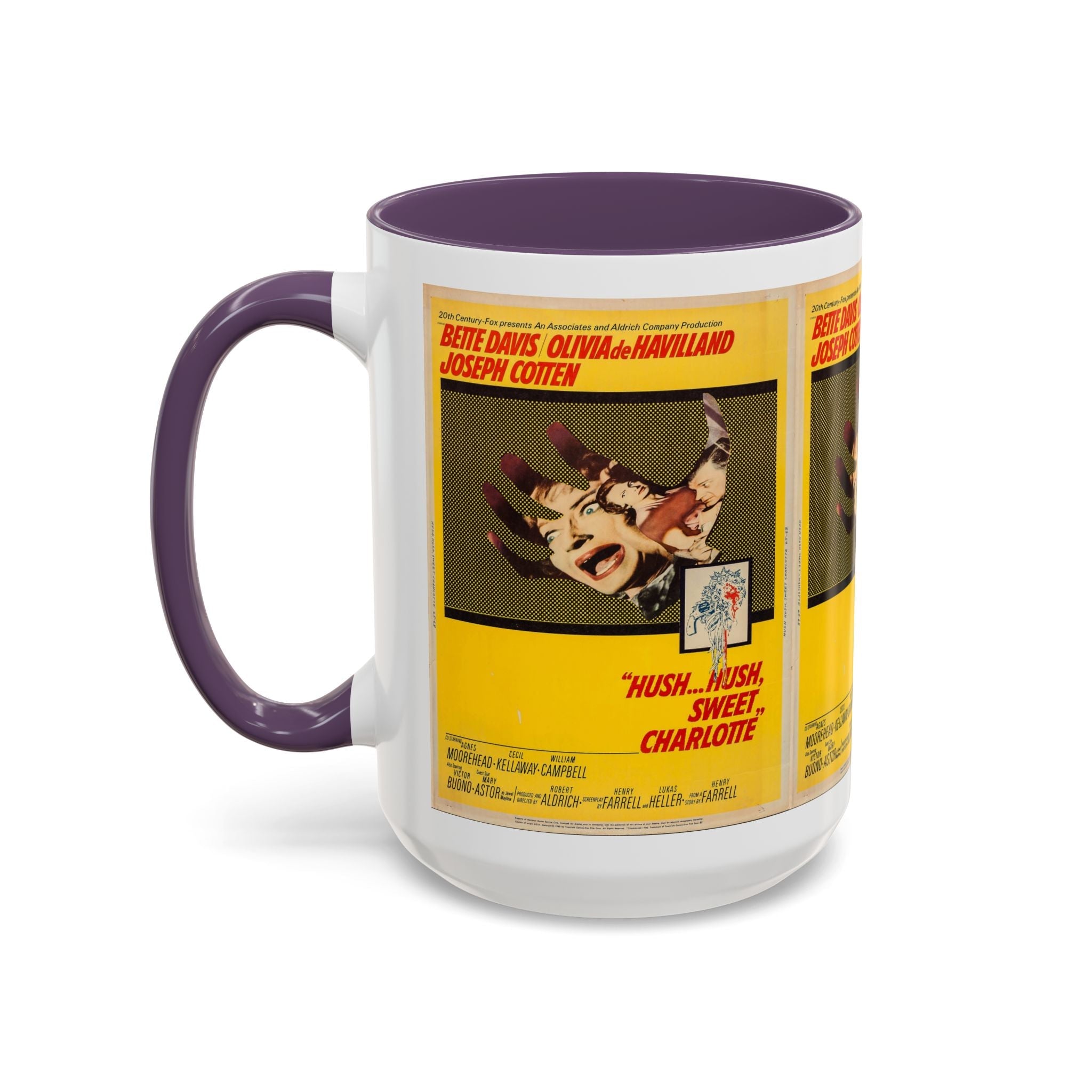 Cult Classic Movie Poster Art Accent Coffee Mug (11, 15oz) - Hush, Hush Sweet Charlotte 1964 - POPvault