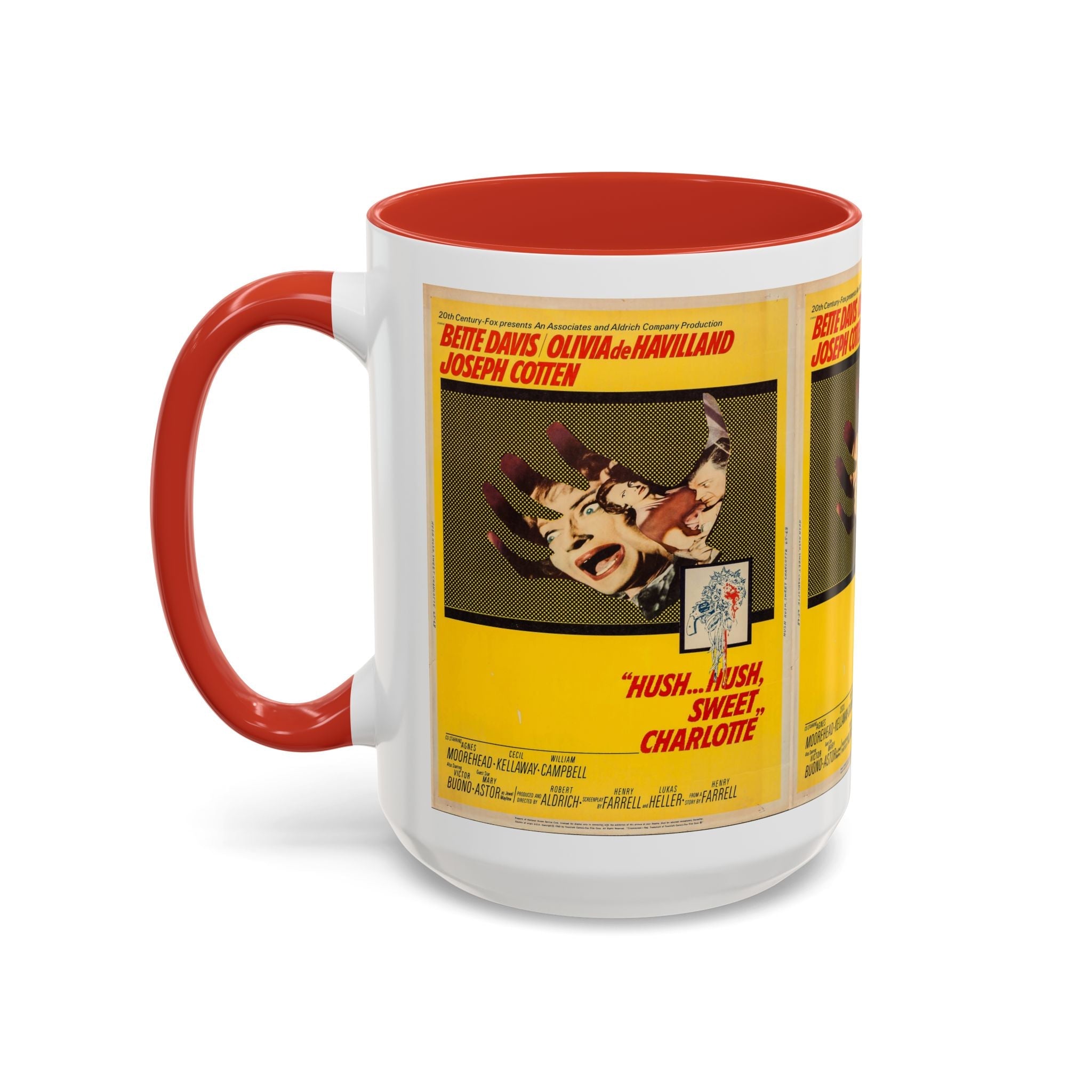 Cult Classic Movie Poster Art Accent Coffee Mug (11, 15oz) - Hush, Hush Sweet Charlotte 1964 - POPvault