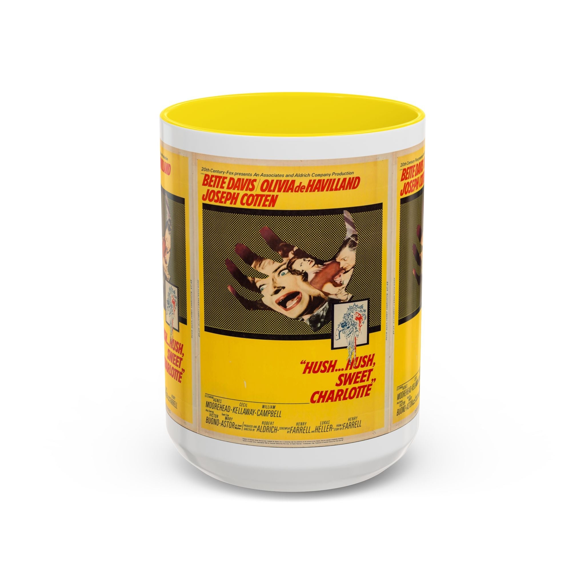 Cult Classic Movie Poster Art Accent Coffee Mug (11, 15oz) - Hush, Hush Sweet Charlotte 1964 - POPvault