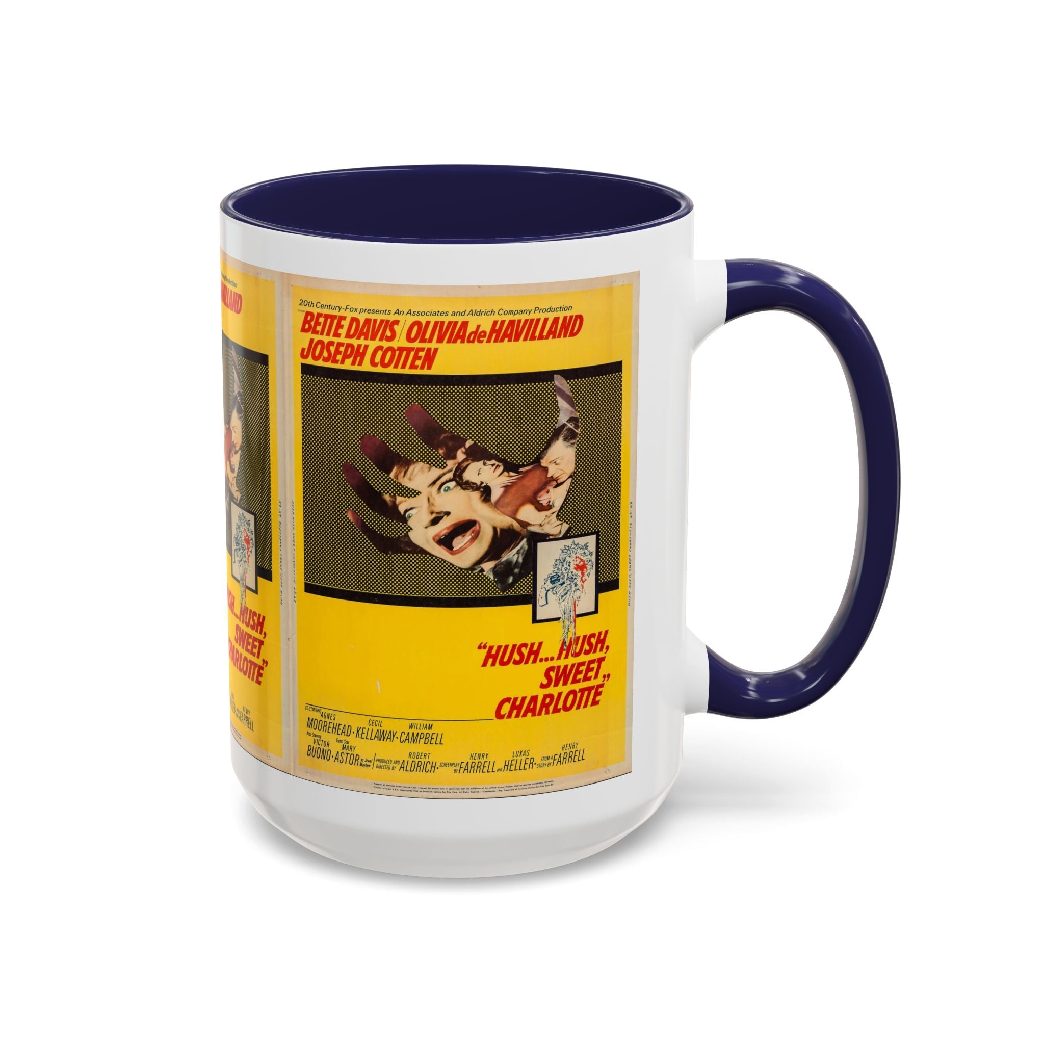 Cult Classic Movie Poster Art Accent Coffee Mug (11, 15oz) - Hush, Hush Sweet Charlotte 1964 - POPvault