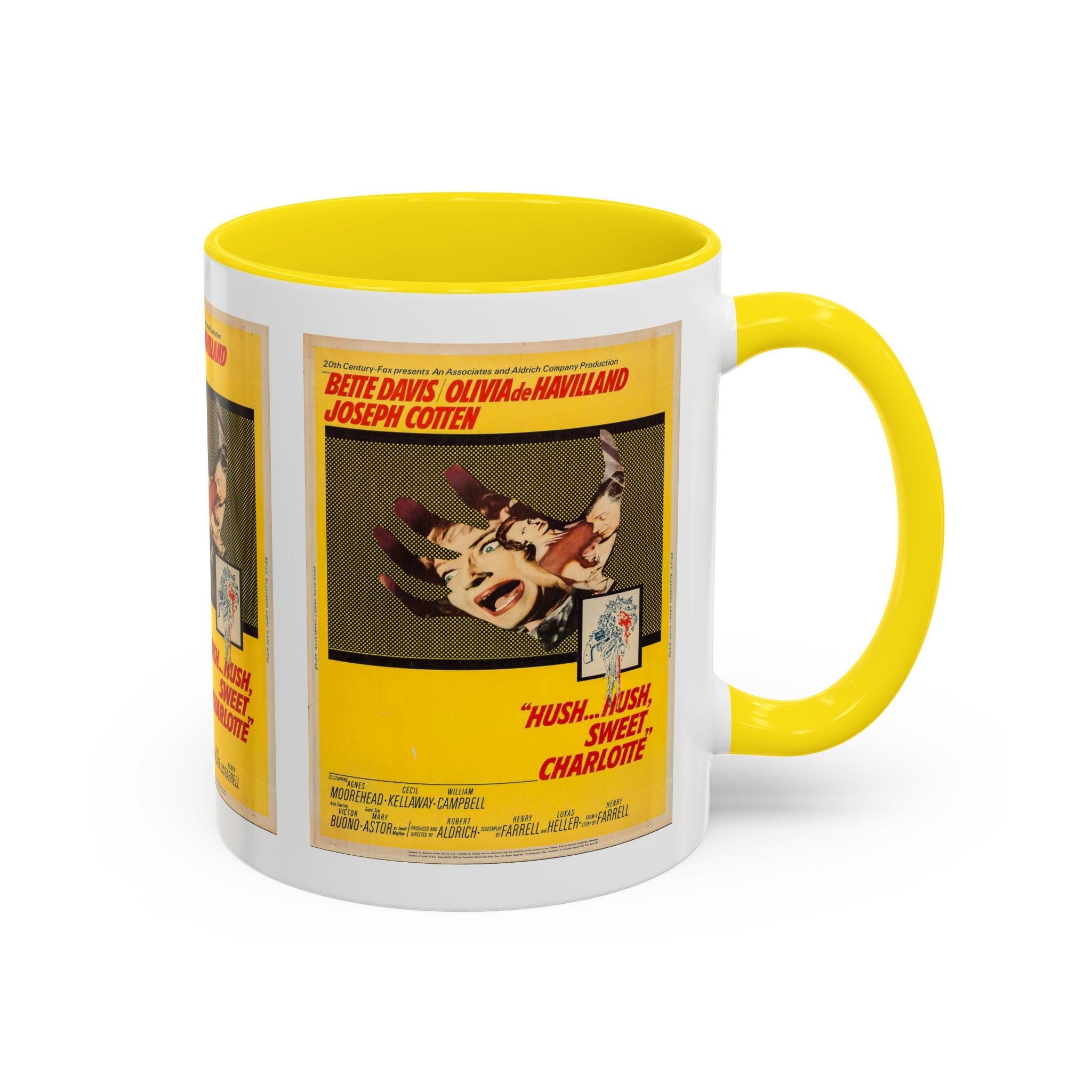 Cult Classic Movie Poster Art Accent Coffee Mug (11, 15oz) - Hush, Hush Sweet Charlotte 1964 - POPvault