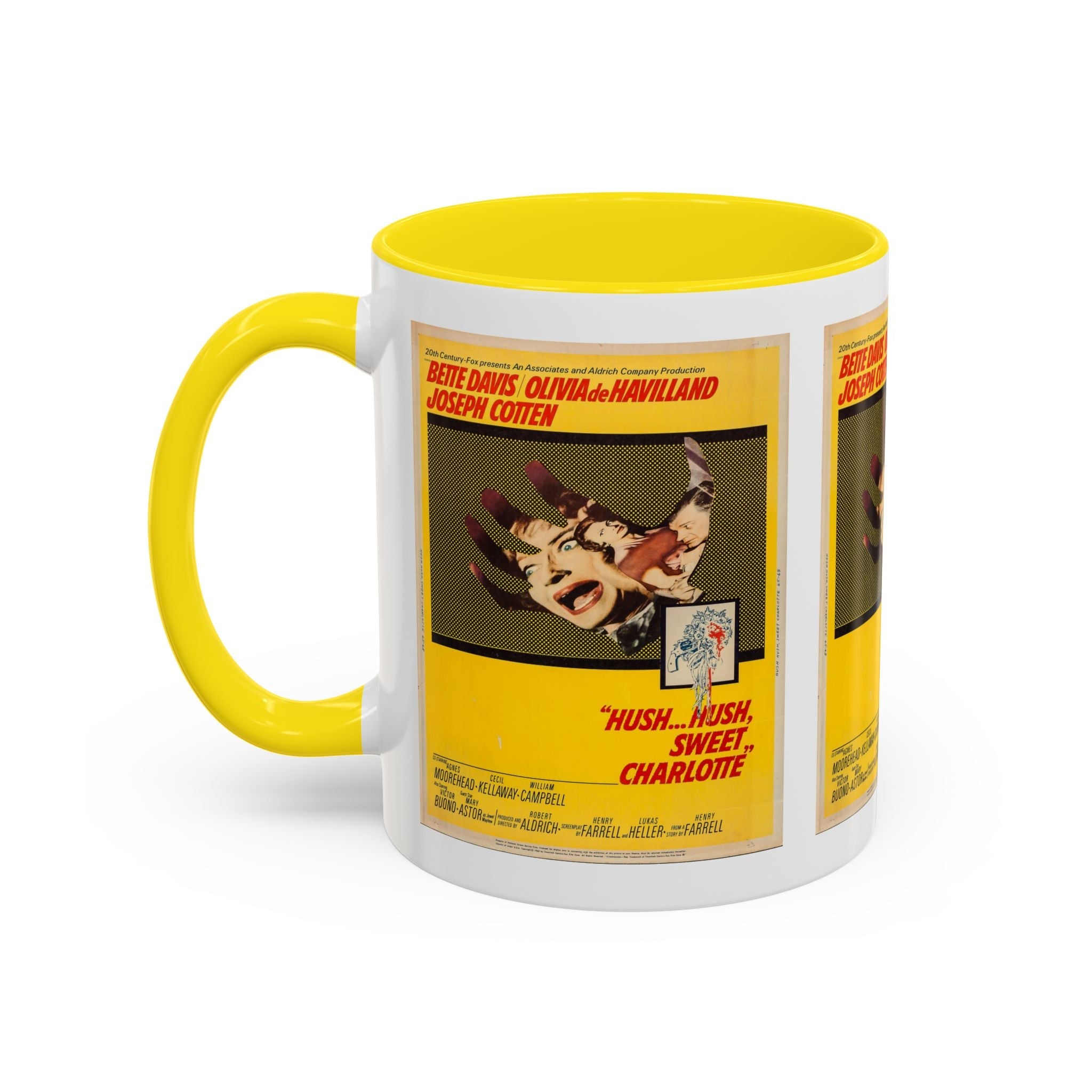 Cult Classic Movie Poster Art Accent Coffee Mug (11, 15oz) - Hush, Hush Sweet Charlotte 1964 - POPvault
