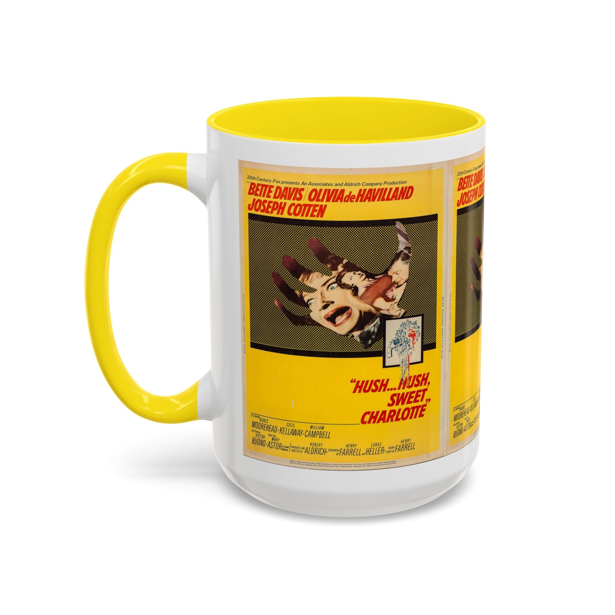 Cult Classic Movie Poster Art Accent Coffee Mug (11, 15oz) - Hush, Hush Sweet Charlotte 1964 - POPvault