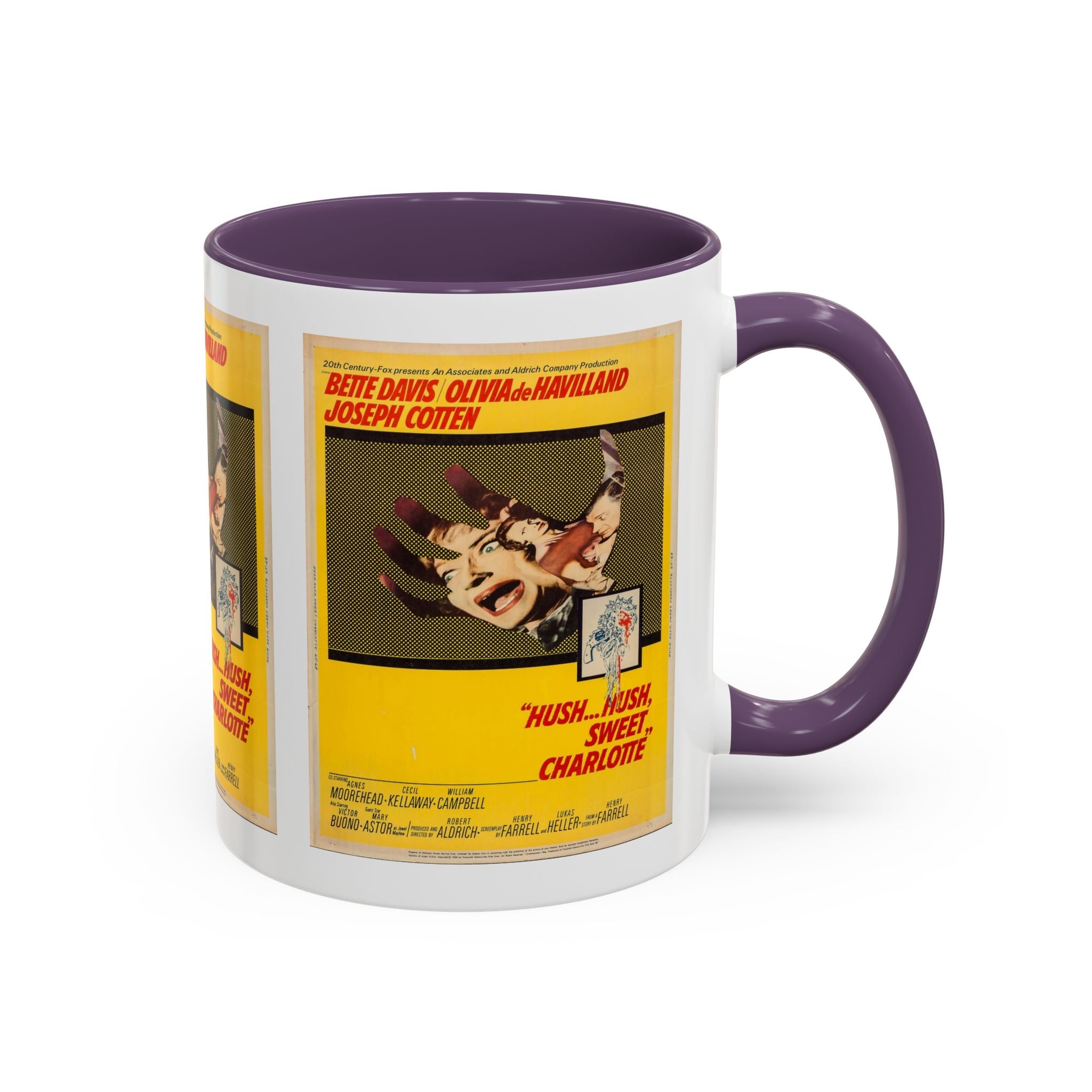 Cult Classic Movie Poster Art Accent Coffee Mug (11, 15oz) - Hush, Hush Sweet Charlotte 1964 - POPvault