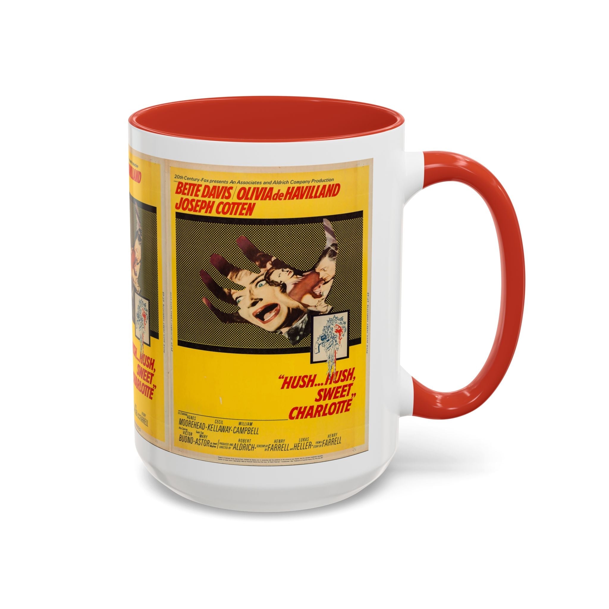 Cult Classic Movie Poster Art Accent Coffee Mug (11, 15oz) - Hush, Hush Sweet Charlotte 1964 - POPvault