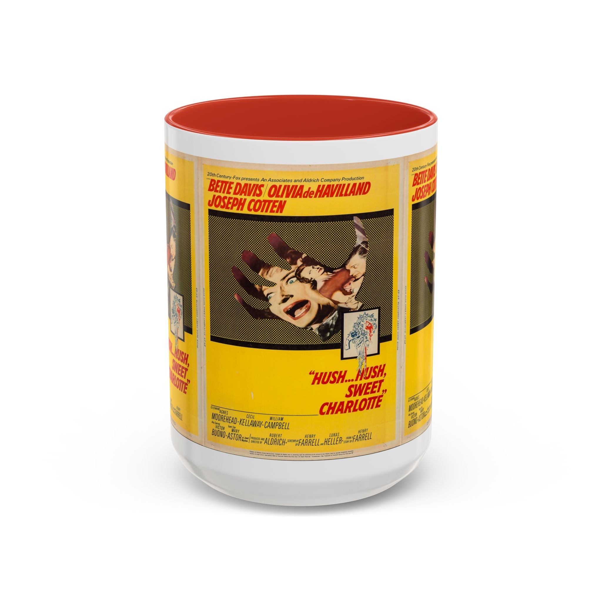 Cult Classic Movie Poster Art Accent Coffee Mug (11, 15oz) - Hush, Hush Sweet Charlotte 1964 - POPvault