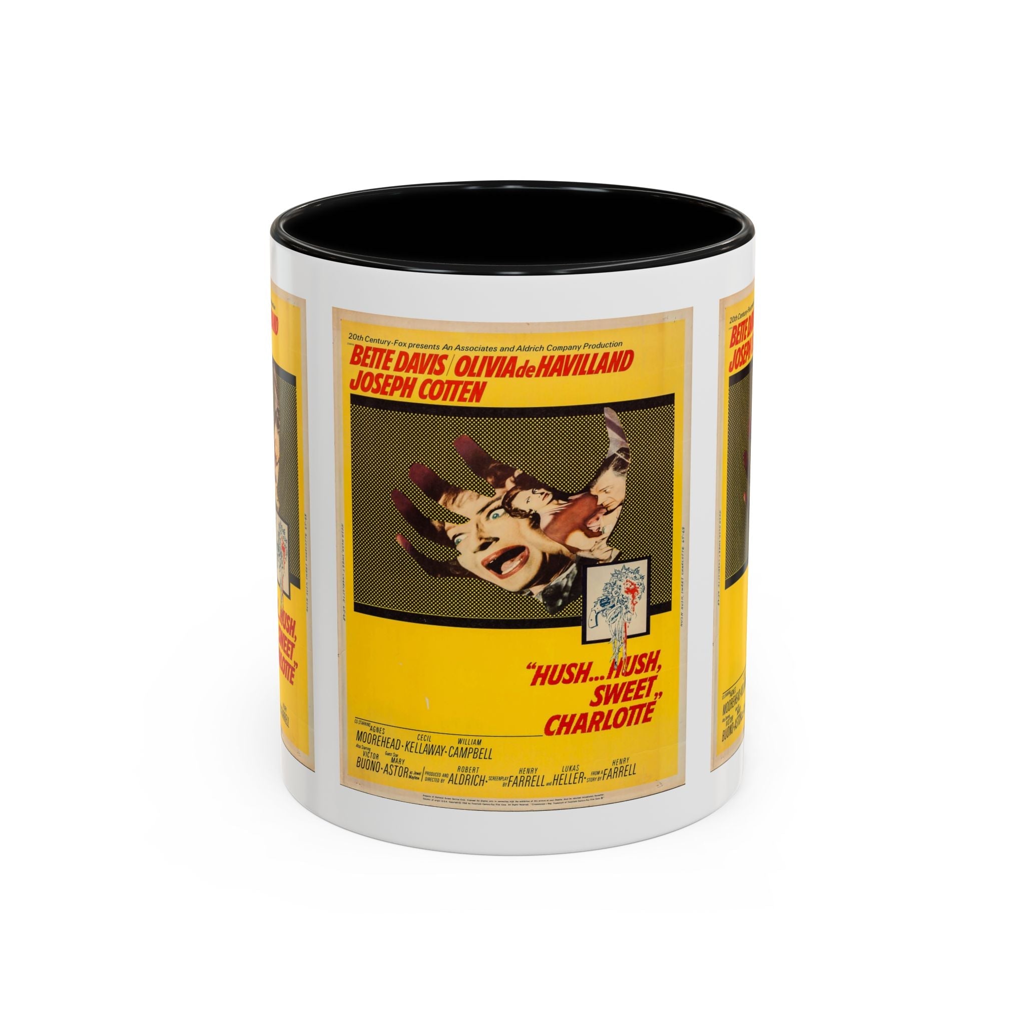 Cult Classic Movie Poster Art Accent Coffee Mug (11, 15oz) - Hush, Hush Sweet Charlotte 1964 - POPvault