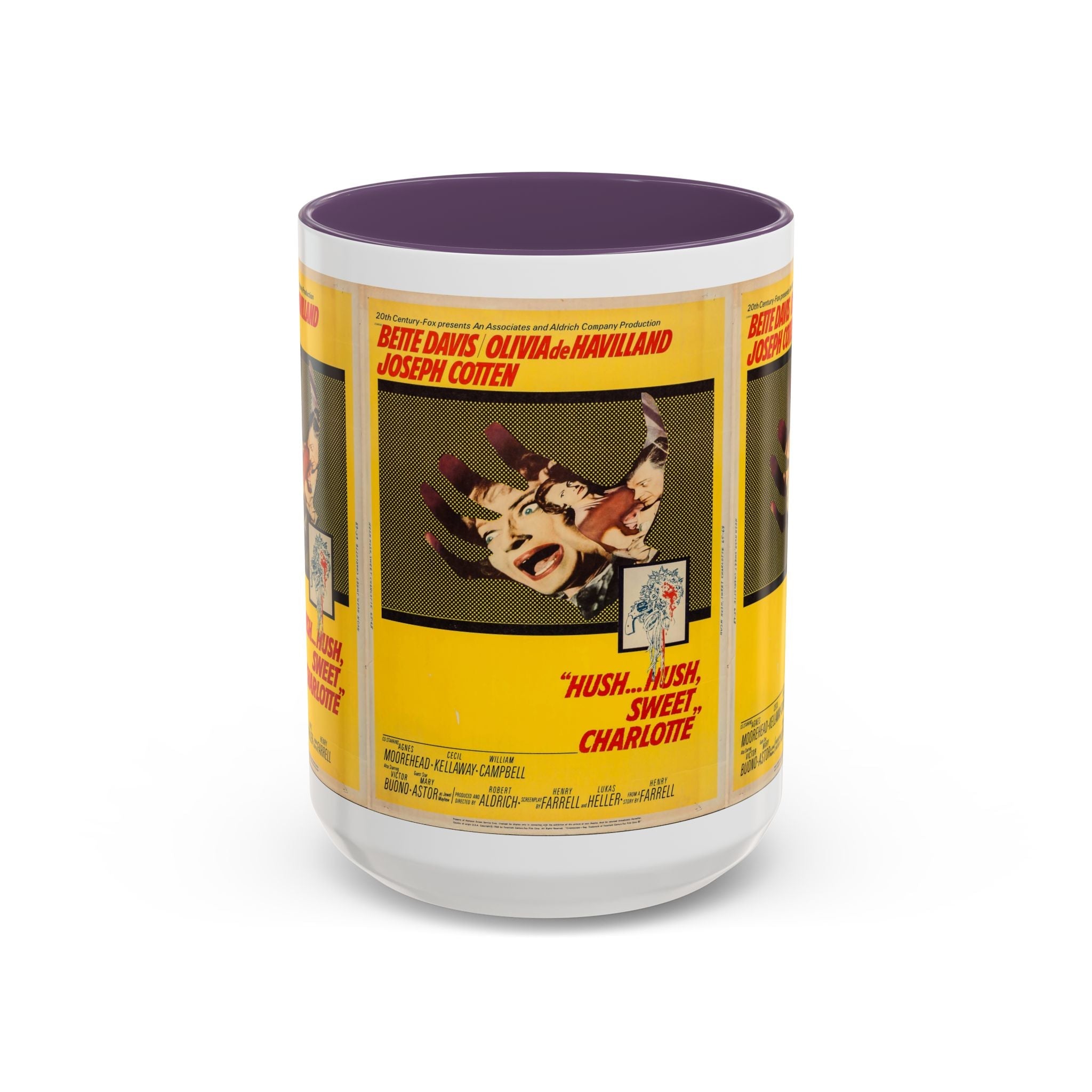 Cult Classic Movie Poster Art Accent Coffee Mug (11, 15oz) - Hush, Hush Sweet Charlotte 1964 - POPvault