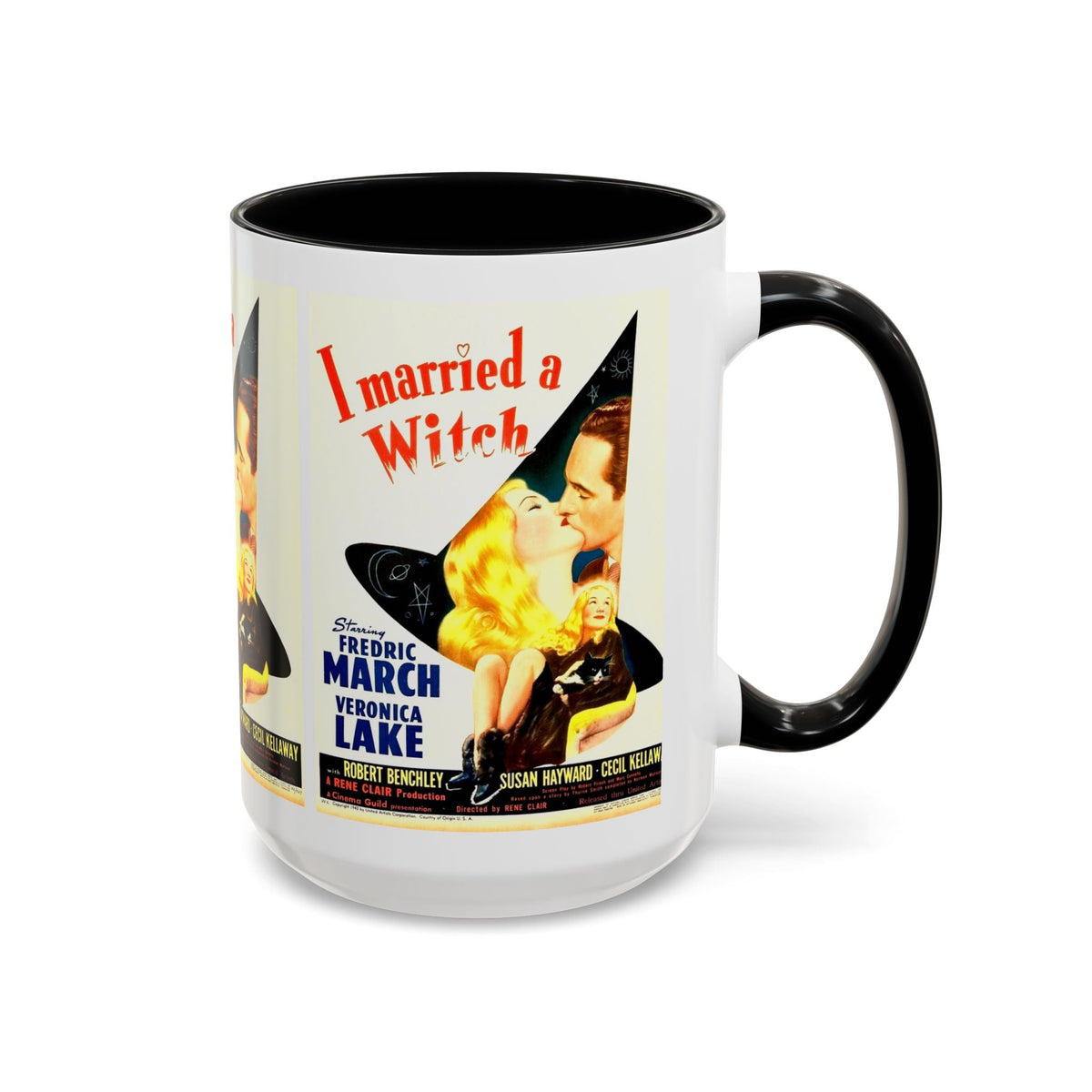 Cult Classic Movie Poster Art Accent Coffee Mug (11, 15oz) - I Married A Witch 1942 - Mug