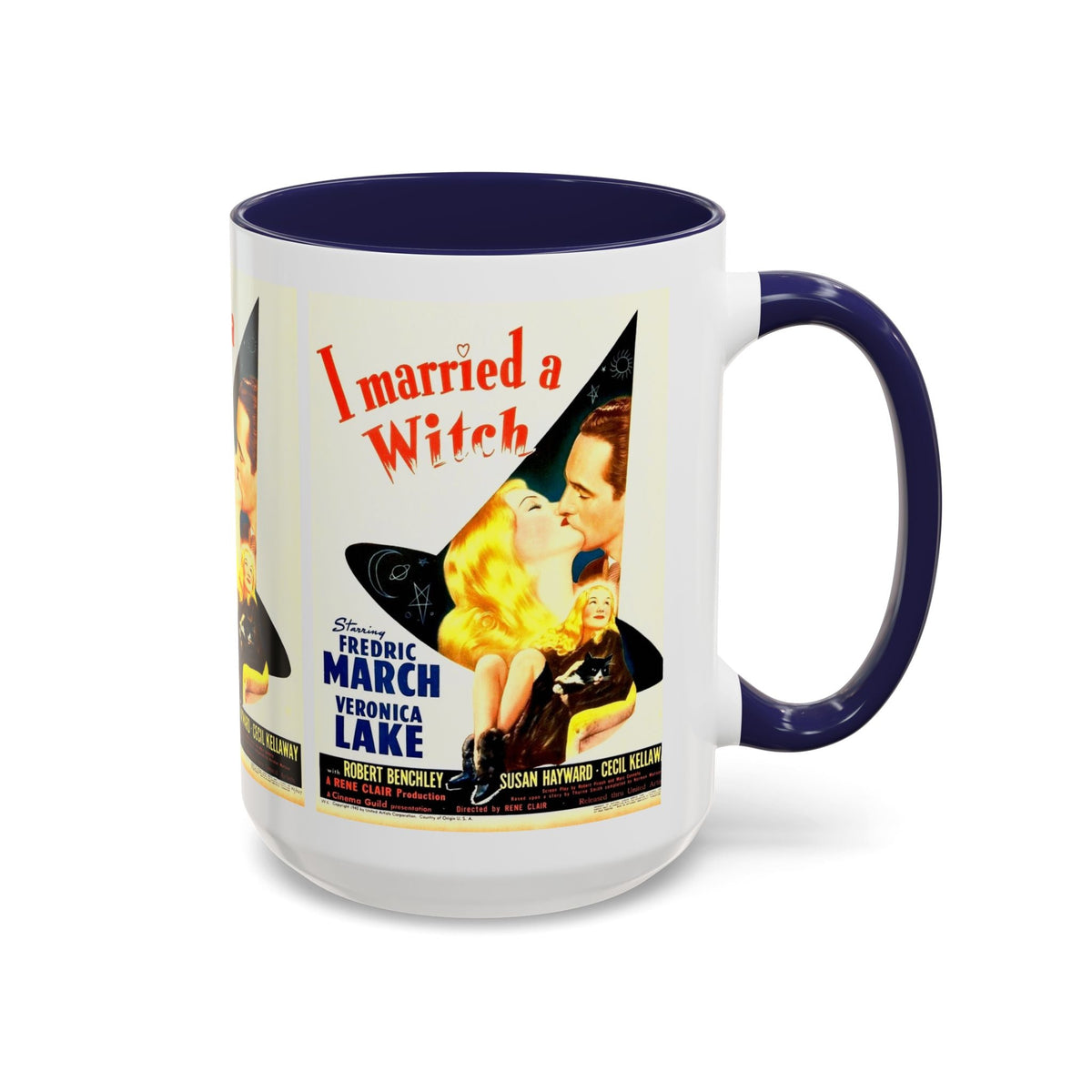 Cult Classic Movie Poster Art Accent Coffee Mug (11, 15oz) - I Married A Witch 1942 - Mug