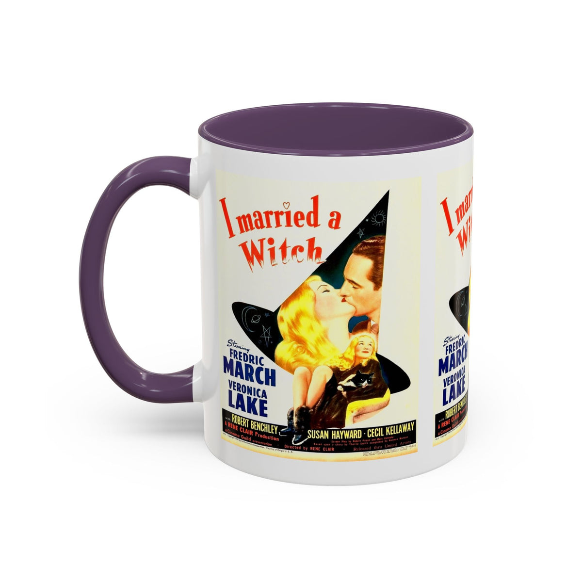 Cult Classic Movie Poster Art Accent Coffee Mug (11, 15oz) - I Married A Witch 1942 - Mug