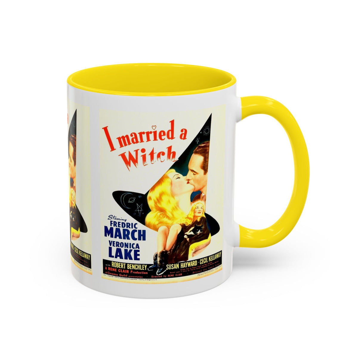 Cult Classic Movie Poster Art Accent Coffee Mug (11, 15oz) - I Married A Witch 1942 - Mug