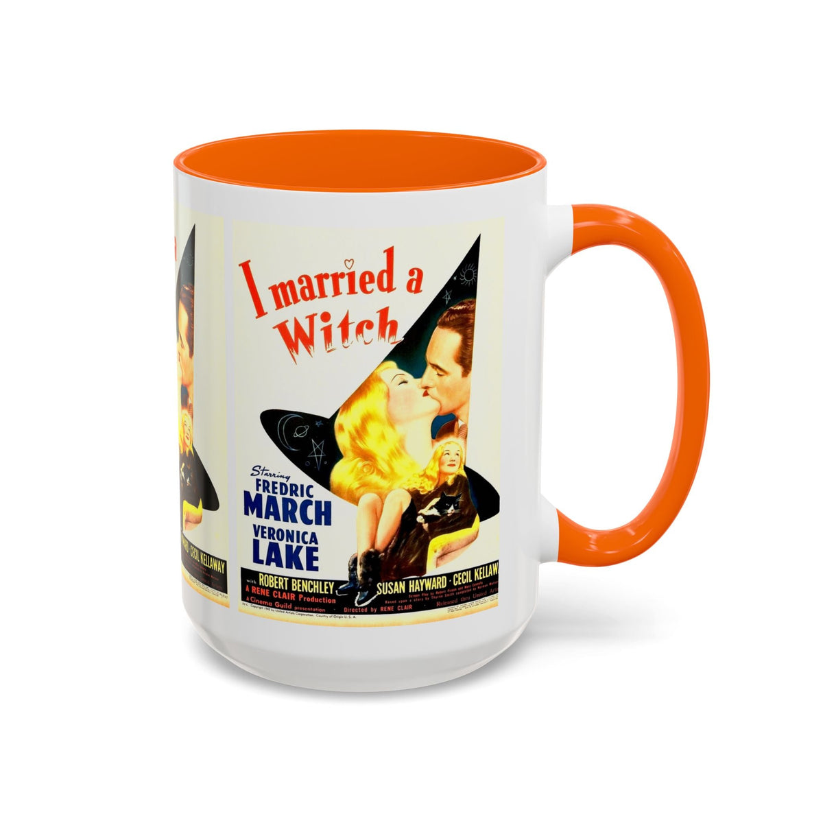 Cult Classic Movie Poster Art Accent Coffee Mug (11, 15oz) - I Married A Witch 1942 - Mug