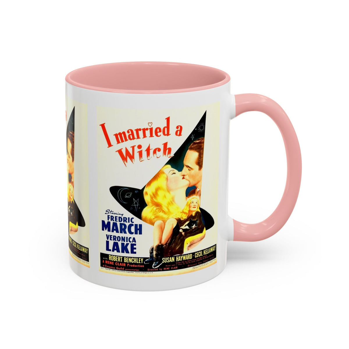 Cult Classic Movie Poster Art Accent Coffee Mug (11, 15oz) - I Married A Witch 1942 - Mug